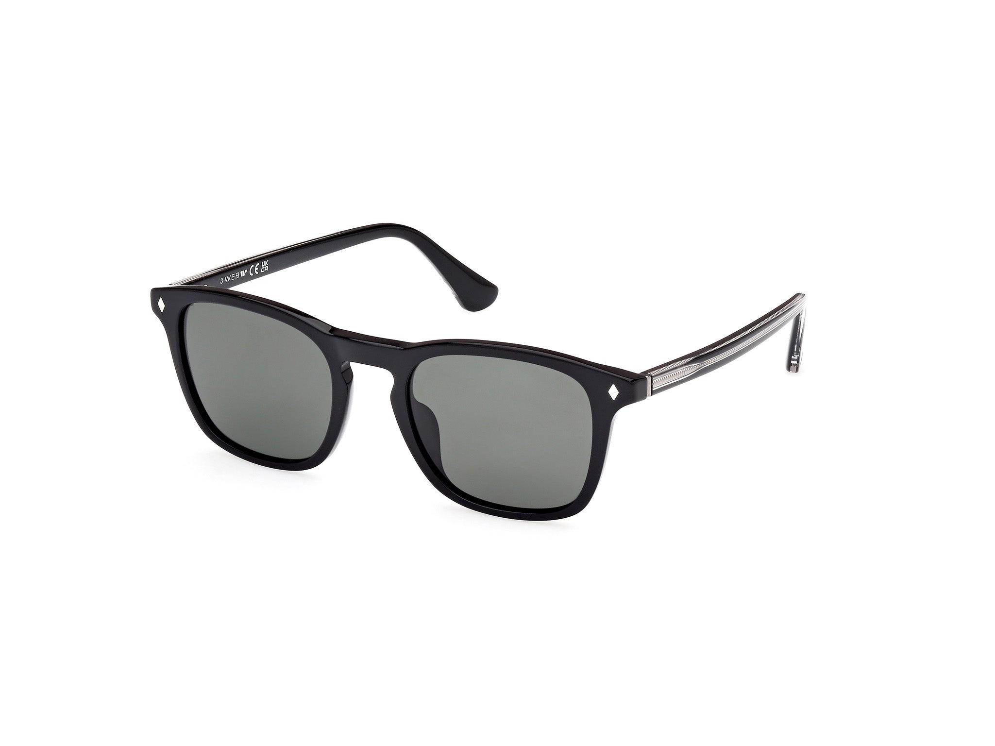 0889214457738 - Herren WE0365 01D Gläser SONNENBRILLEN Acetat Schwarz Rauch Quadratisch Normal