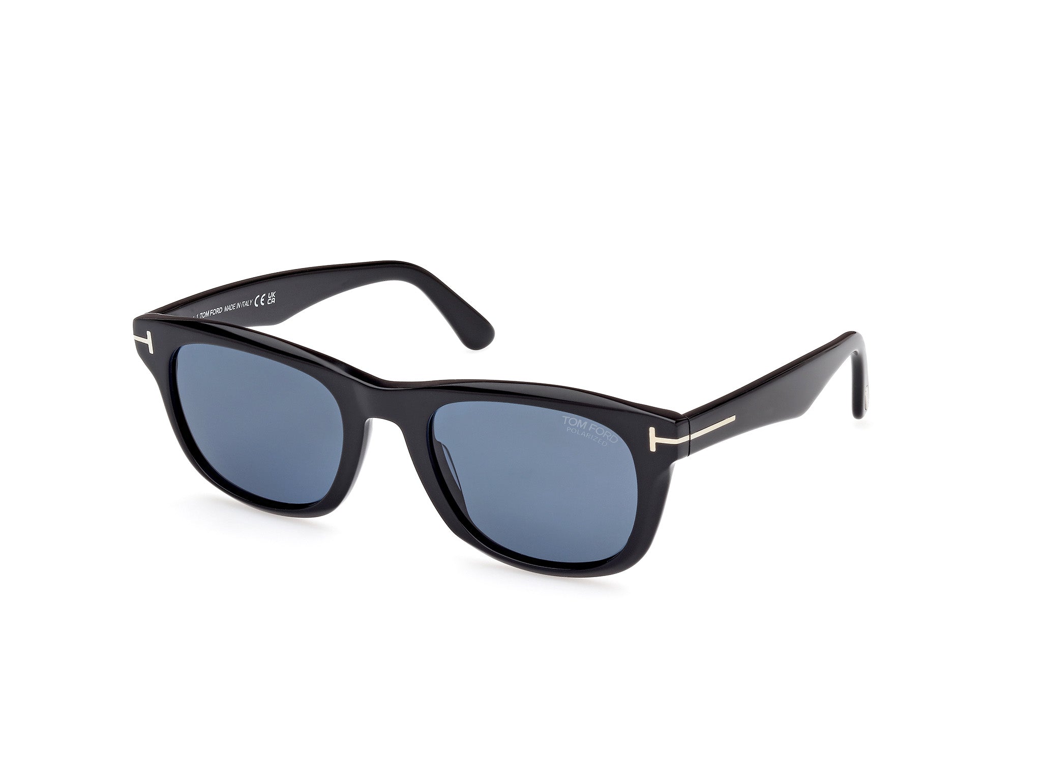 0889214468970 - TOM FORD Herren FT1076 KENDEL 01M Gläser SONNENBRILLEN Acetat Schwarz Blau Quadratisch Polarisiert