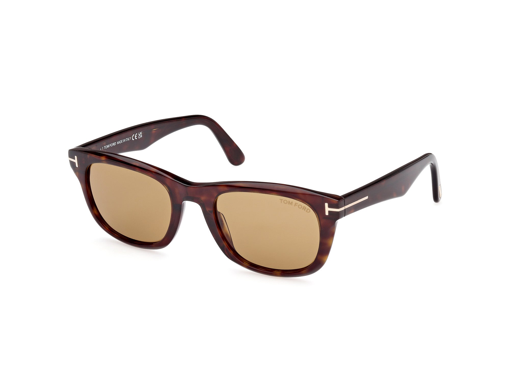 0889214468987 - TOM FORD Herren FT1076 KENDEL 52E Gläser SONNENBRILLEN Acetat Havanna Braun Quadratisch Normal