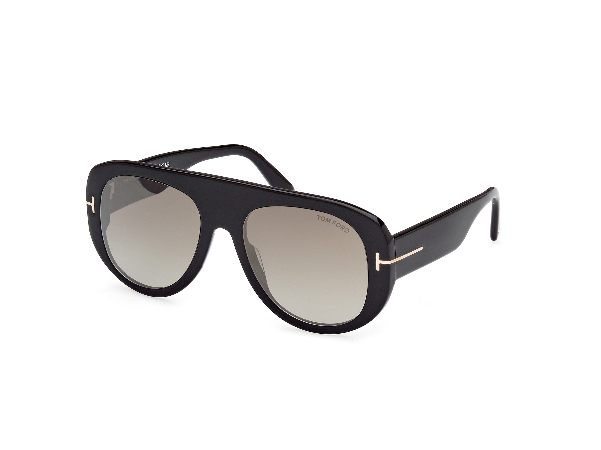 0889214469076 - TOM FORD Herren FT1078 CECIL 01G Gläser SONNENBRILLEN Acetat Schwarz Braun Pilot Normal Gespiegelt