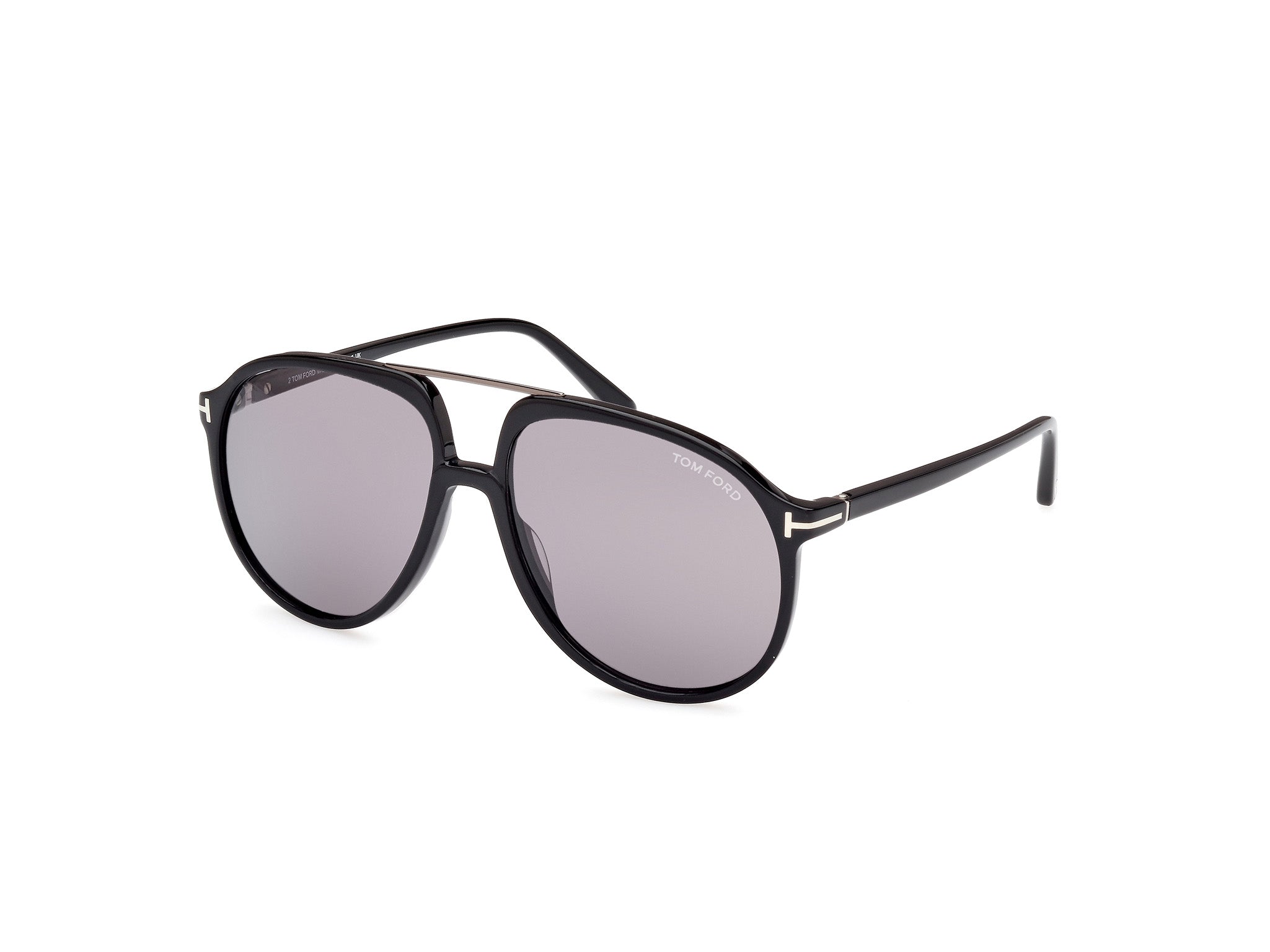 0889214469106 - TOM FORD Herren FT1079 ARCHIE 01C Gläser SONNENBRILLEN Acetat Schwarz Grau Pilot Normal Gespiegelt