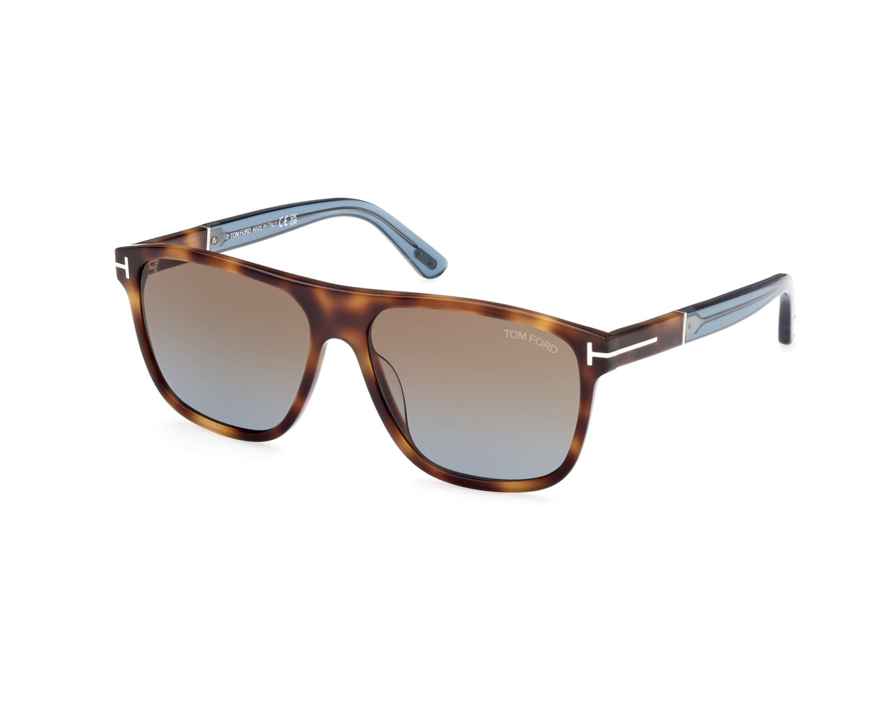 0889214469205 - TOM FORD Herren FT1081 FRANCES 53F Gläser SONNENBRILLEN Acetat Havanna Braun Quadratisch Normal Schattiert