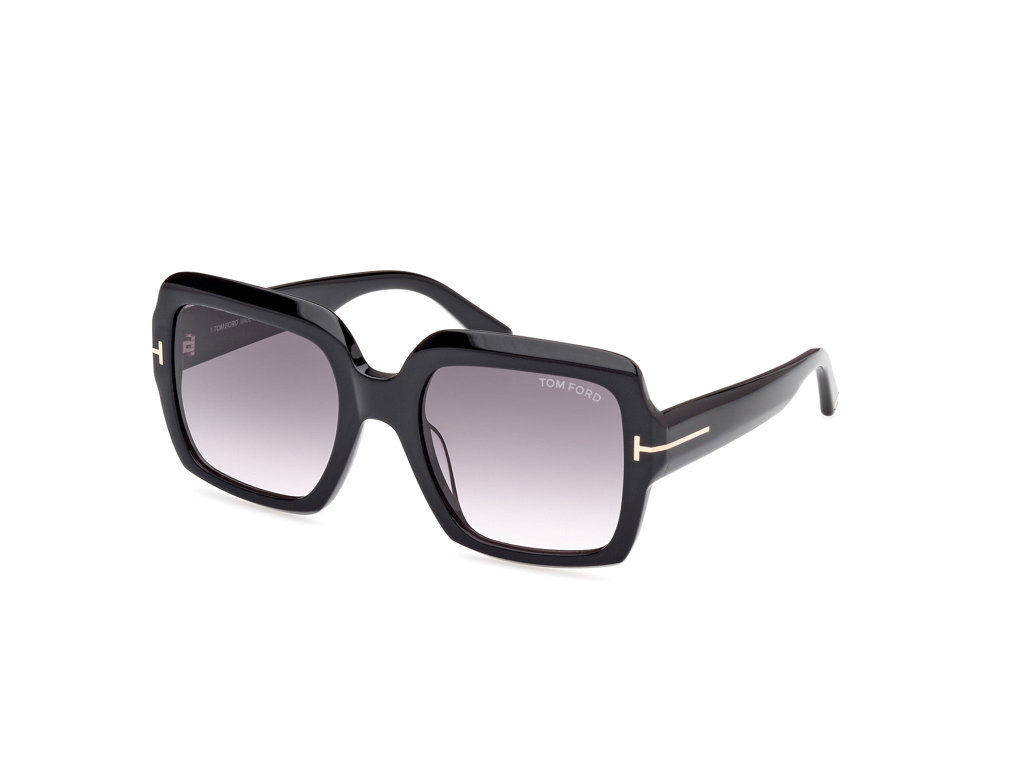 0889214469229 - TOM FORD Damen FT1082 KAYA 01B Gläser SONNENBRILLEN Acetat Schwarz Grau Quadratisch Normal Schattiert