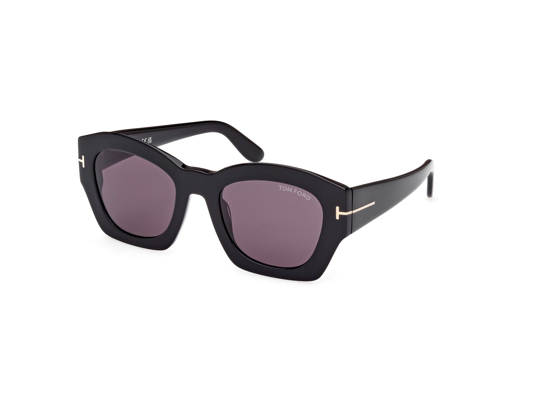 0889214469250 - TOM FORD Frau Ft1083 Guilliana 01a Gläser SONNENBRILLEN Acetat Schwarz Rauch Geometrisch Normal