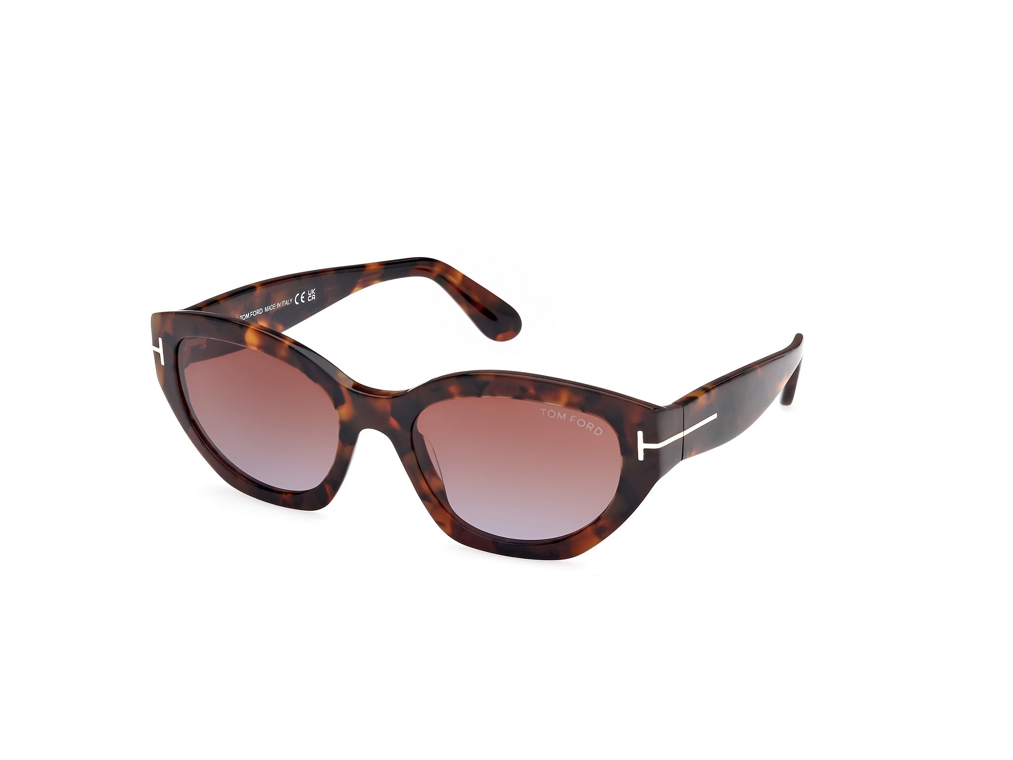 0889214469397 - TOM FORD Damen FT1086 PENNY 52F Gläser SONNENBRILLEN Acetat Havanna Braun Geometrisch Normal Schattiert