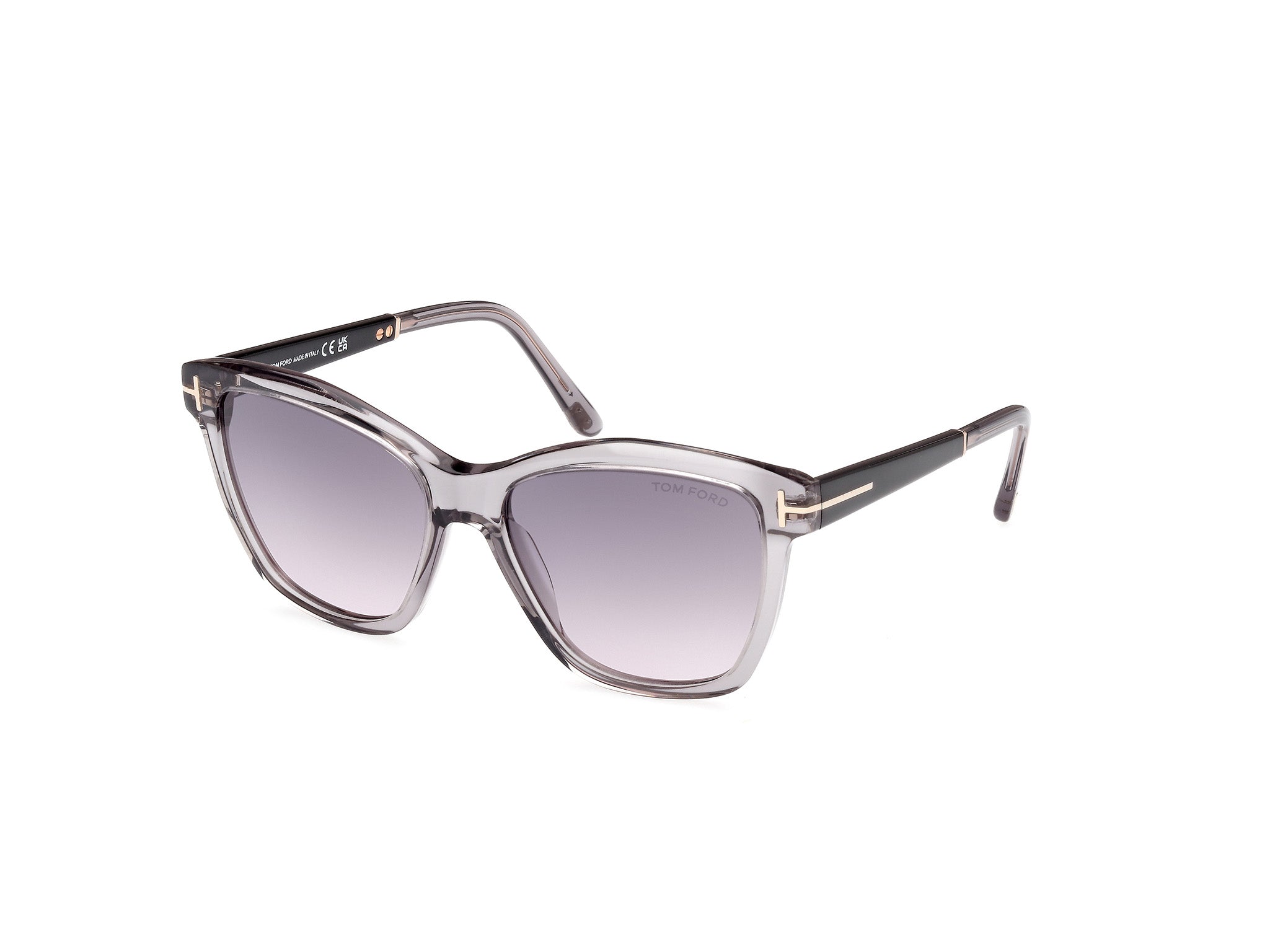 0889214469441 - TOM FORD Damen FT1087 LUCIA 20A Gläser SONNENBRILLEN Acetat Grau Grau Quadratisch Normal