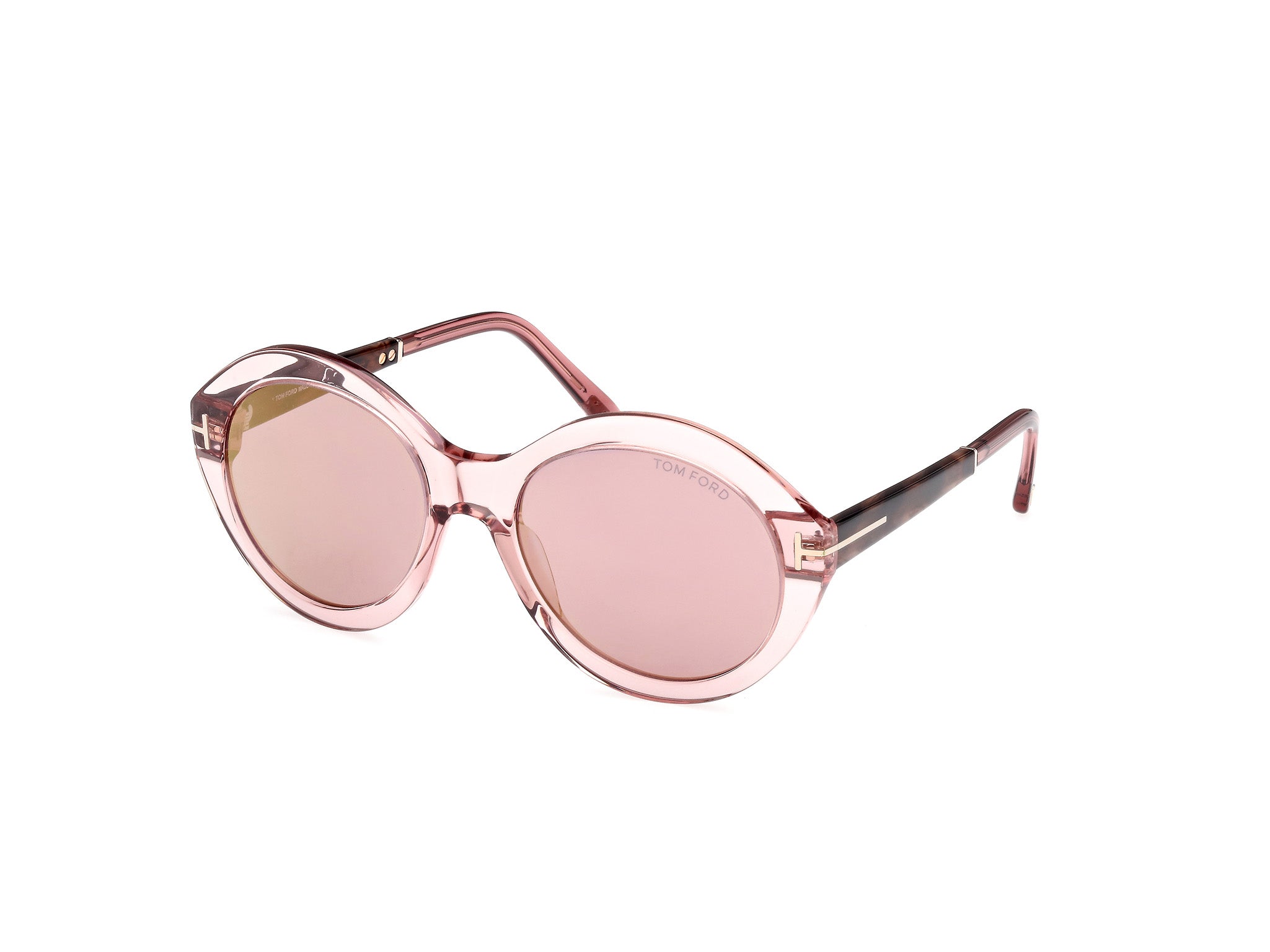 0889214469502 - TOM FORD Damen FT1088 SERAPHINA 72Z Gläser SONNENBRILLEN Acetat Rosa Violett Rund Normal Gespiegelt