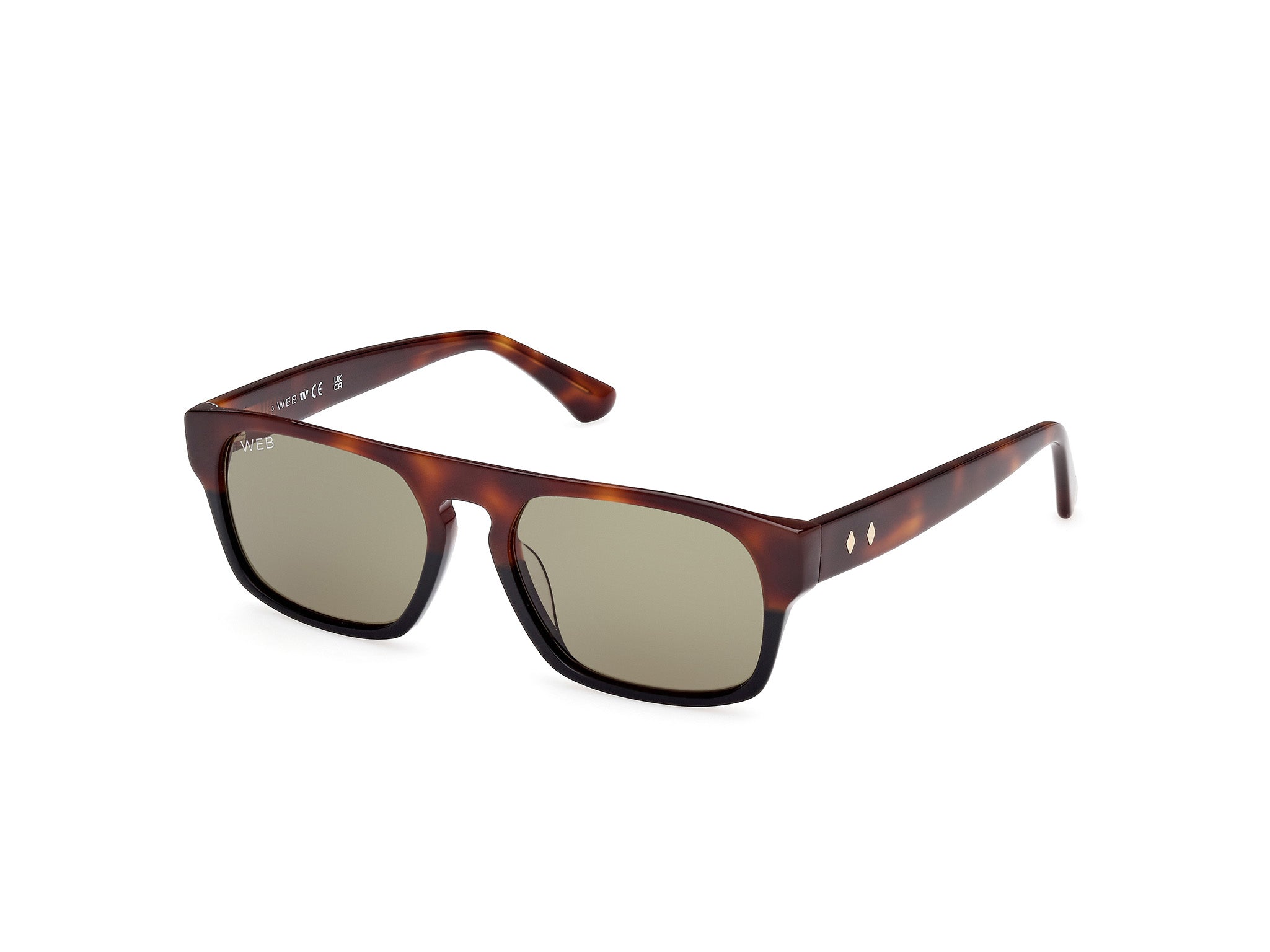 0889214469748 - Unisex WE0359 56N Gläser SONNENBRILLEN Acetat Havanna Grün Quadratisch Normal