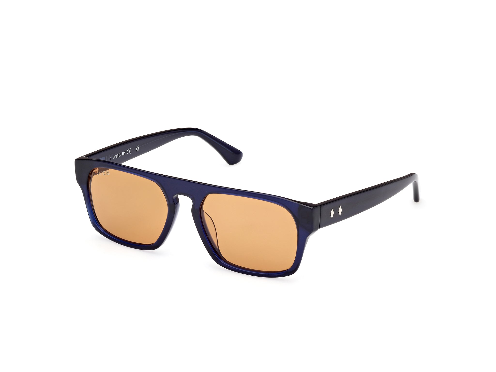 0889214469755 - Unisex WE0359 90J Gläser SONNENBRILLEN Acetat Blau Braun Quadratisch Normal