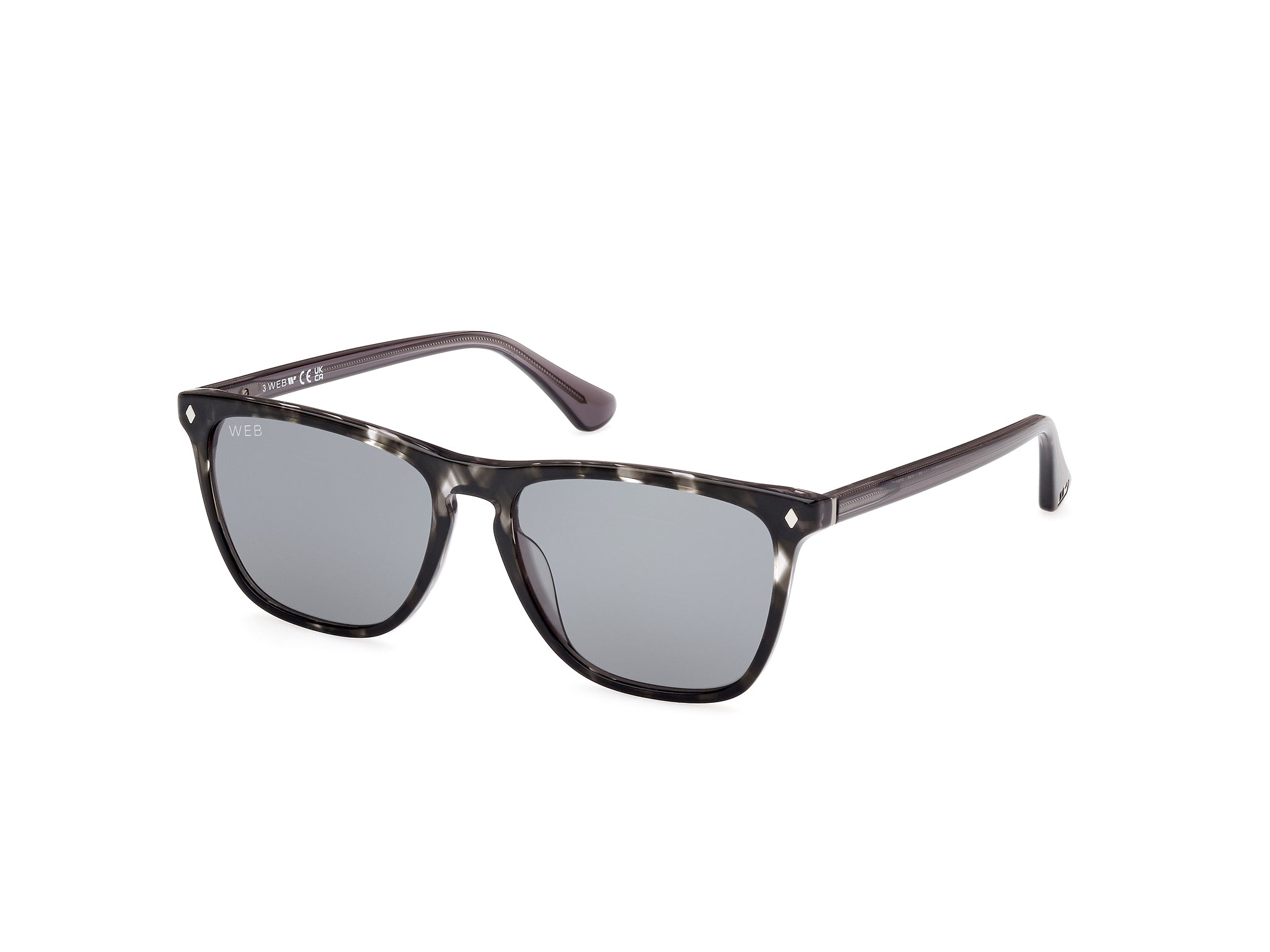 0889214469885 - Herren WE0363 20V Gläser SONNENBRILLEN Acetat Grau Blau Quadratisch Normal