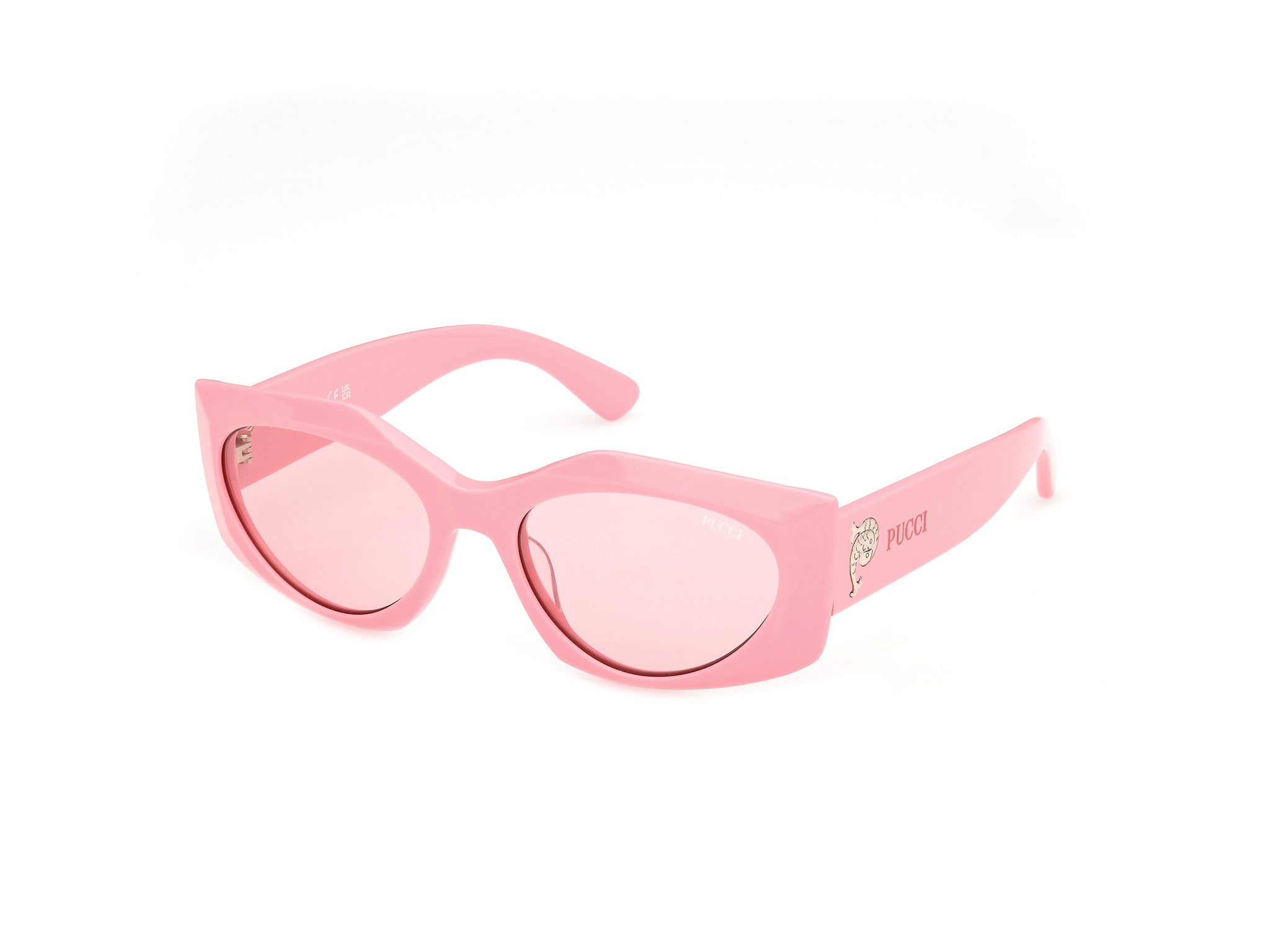 0889214470270 - Emilio Pucci Frau EP0216 72S Gläser SONNENBRILLEN Acetat Rose Rose Geometrisch Normal