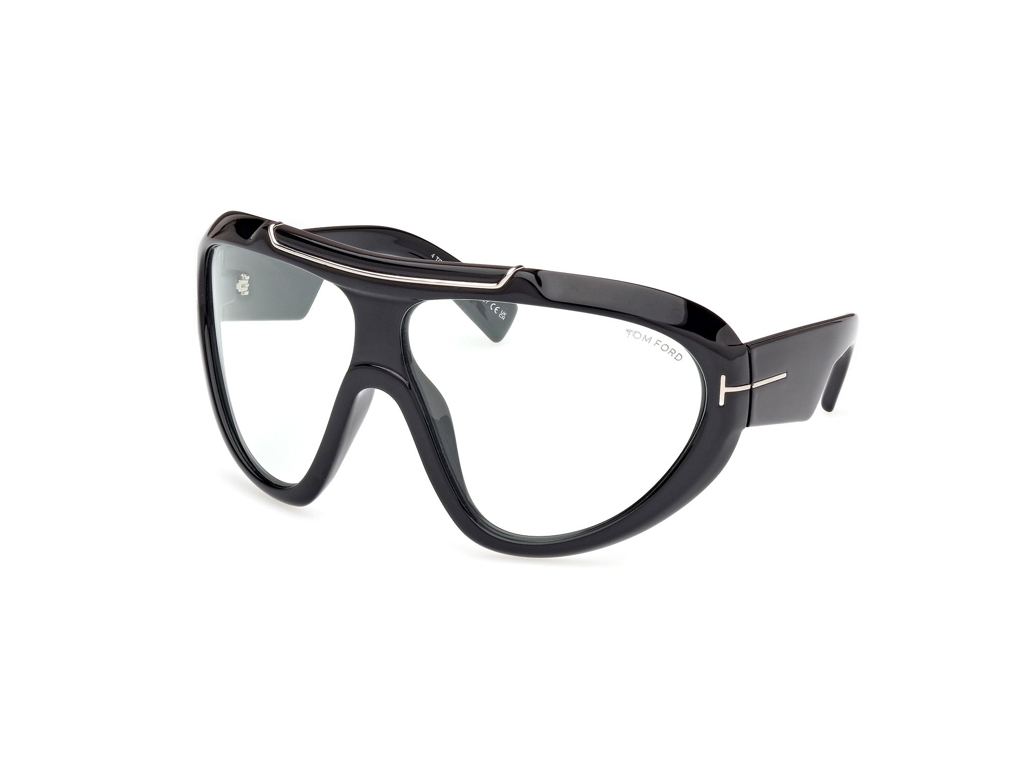 0889214474445 - TOM FORD Herren FT1094 LINDEN 01N Gläser SONNENBRILLEN Injiziert Schwarz Grün Maske Photochromatisch