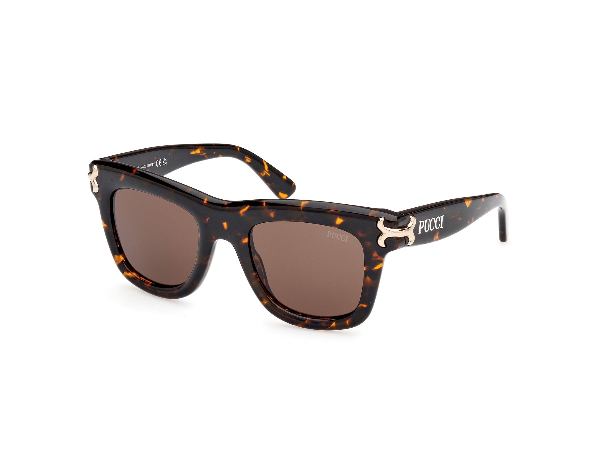 0889214475749 - Emilio Pucci Damen EP0222 52E Gläser SONNENBRILLEN Acetat Havanna Braun Quadratisch Normal