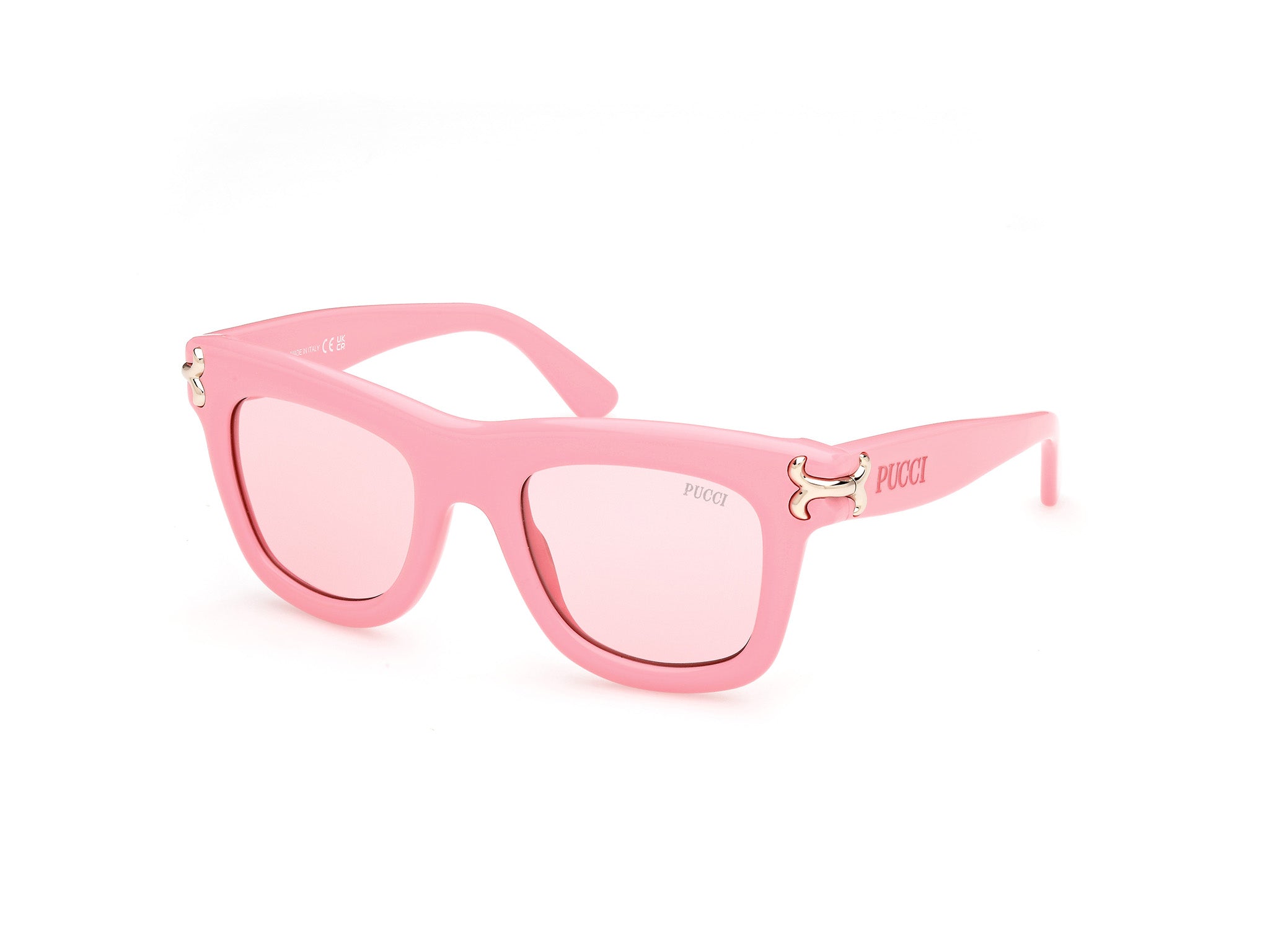 0889214475756 - Emilio Pucci Damen EP0222 72S Gläser SONNENBRILLEN Acetat Rosa Rot Quadratisch Normal