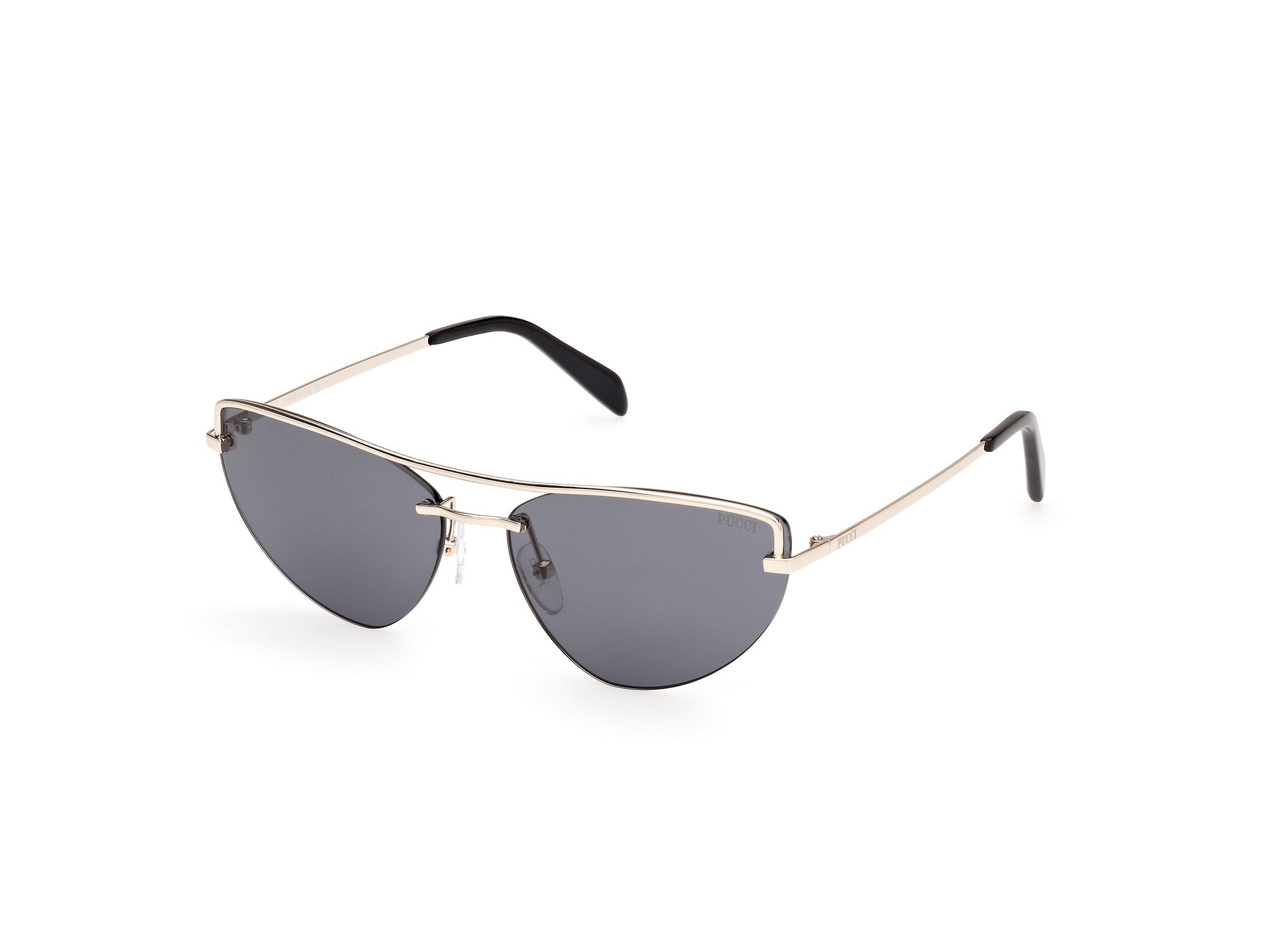 0889214475978 - Emilio Pucci Damen EP0226 32A Gläser SONNENBRILLEN Metall Gold Grau Cat Eye Normal