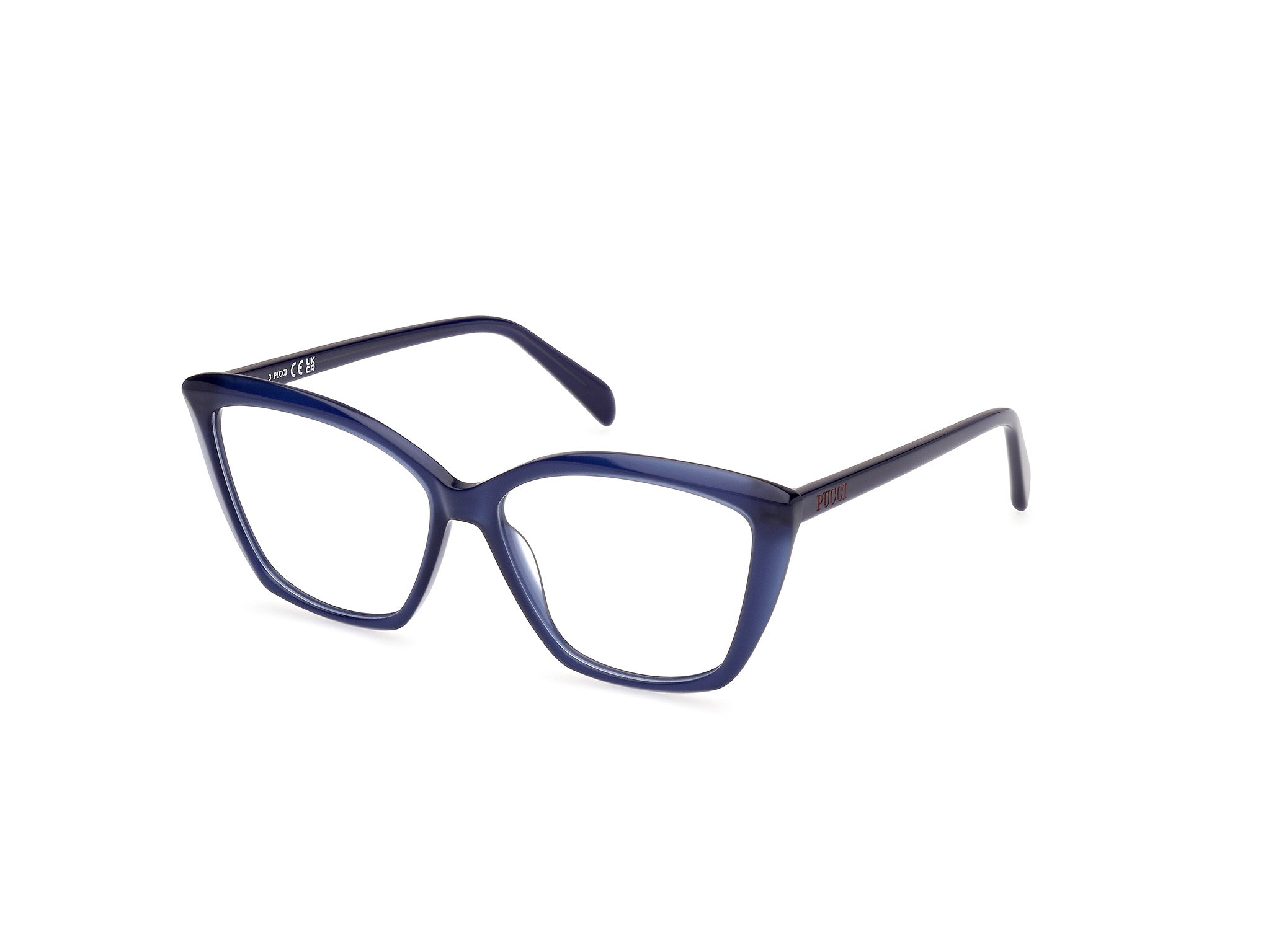 0889214476135 - Emilio Pucci Damen EP5248 090 Rahmen von BRILLEN Acetat Blau  Quadratisch Normal