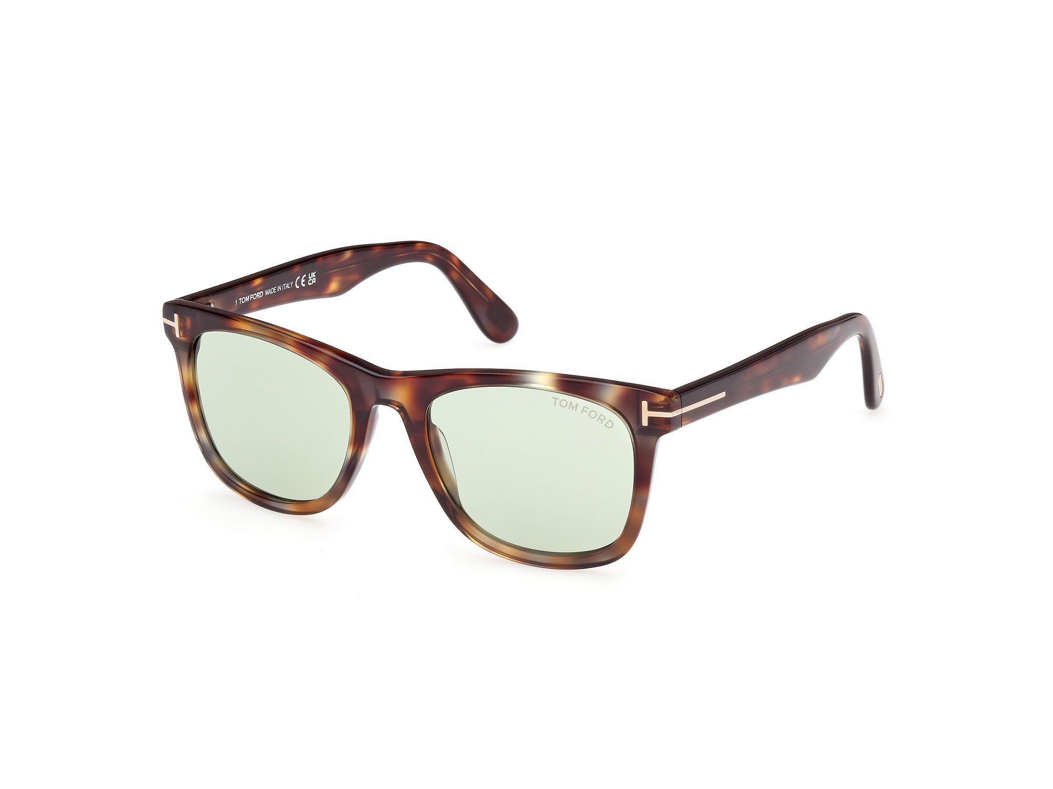 0889214477514 - TOM FORD Herren FT1099 KEVYN 56N Gläser SONNENBRILLEN Acetat Havanna Grün Quadratisch Photochromatisch