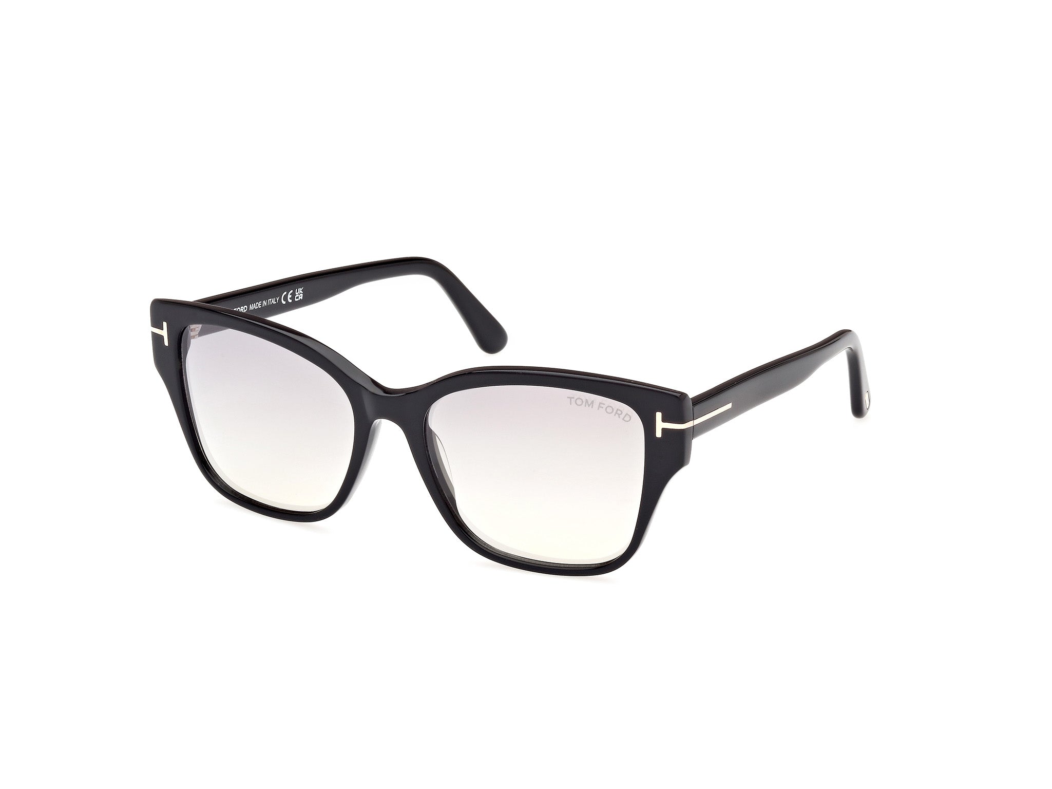 0889214477552 - TOM FORD Frau FT1108 ELSA 01C Gläser SONNENBRILLEN Plastik Schwarz Rauch Schmetterling Normal Spiegel