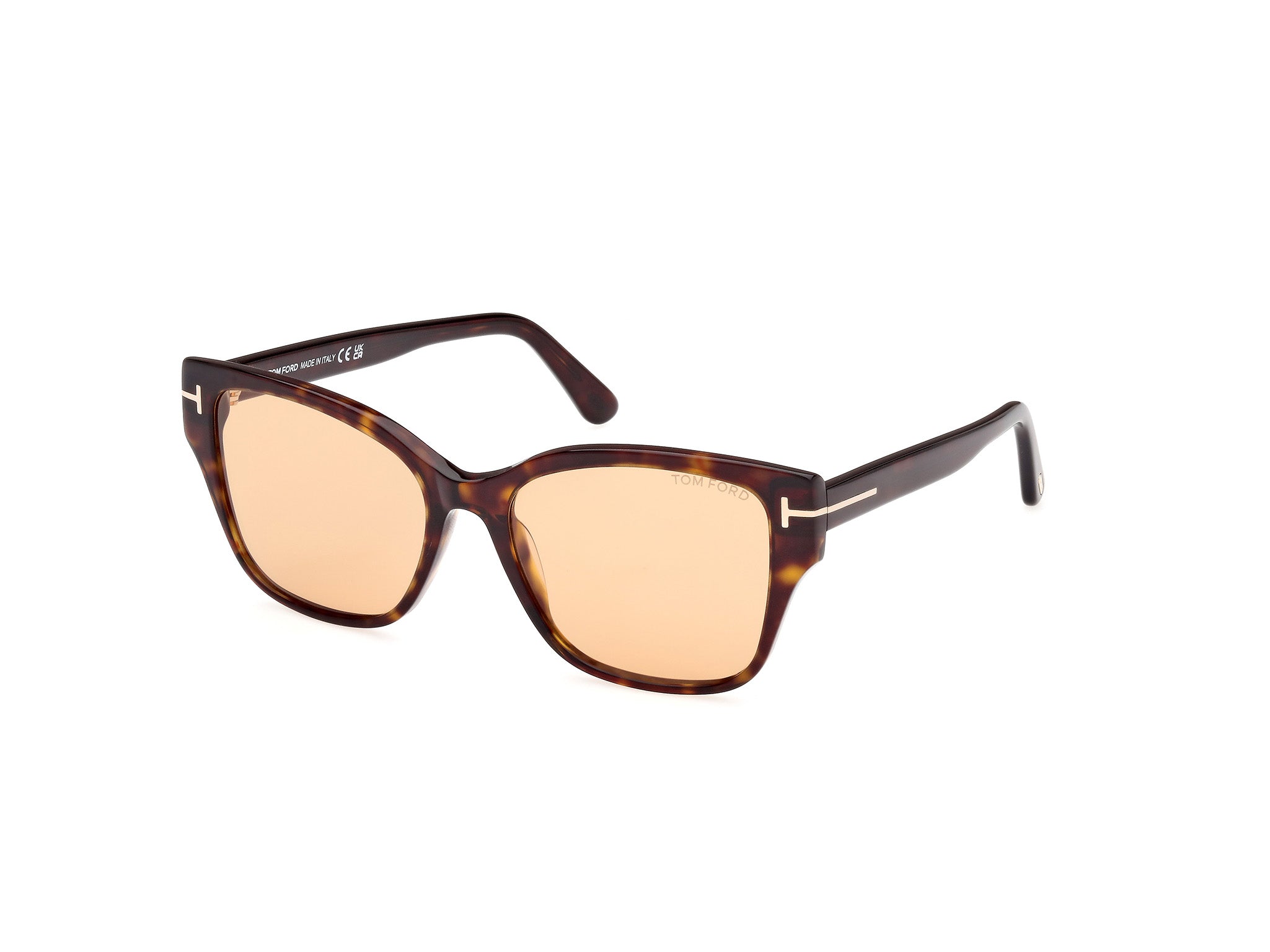 0889214477583 - TOM FORD Damen FT1108 ELSA 52E Gläser SONNENBRILLEN Acetat Havanna Braun Schmetterling Photochromatisch