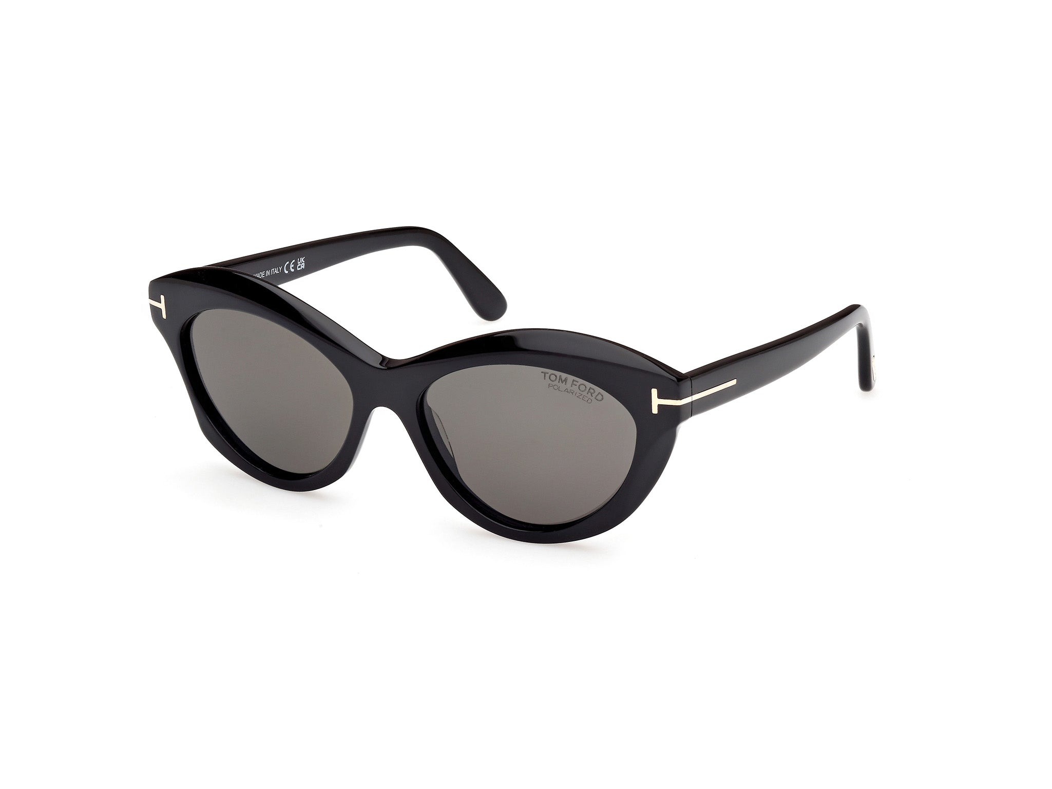 0889214477729 - TOM FORD Frau Ft1111 toni 01d Gläser SONNENBRILLEN Plastik Schwarz Rauch Katzenauge Polarisiert