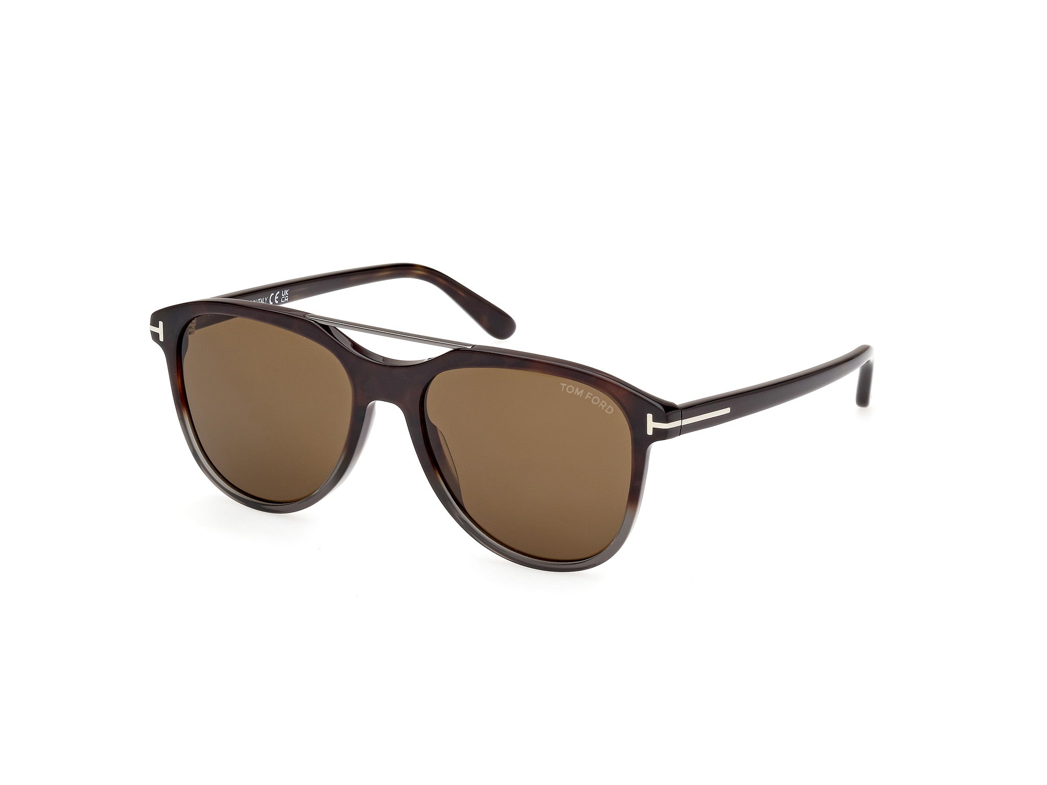 0889214477880 - TOM FORD Herren FT1098 DAMIAN-02 55J Gläser SONNENBRILLEN Acetat Havanna Braun Pilot Normal