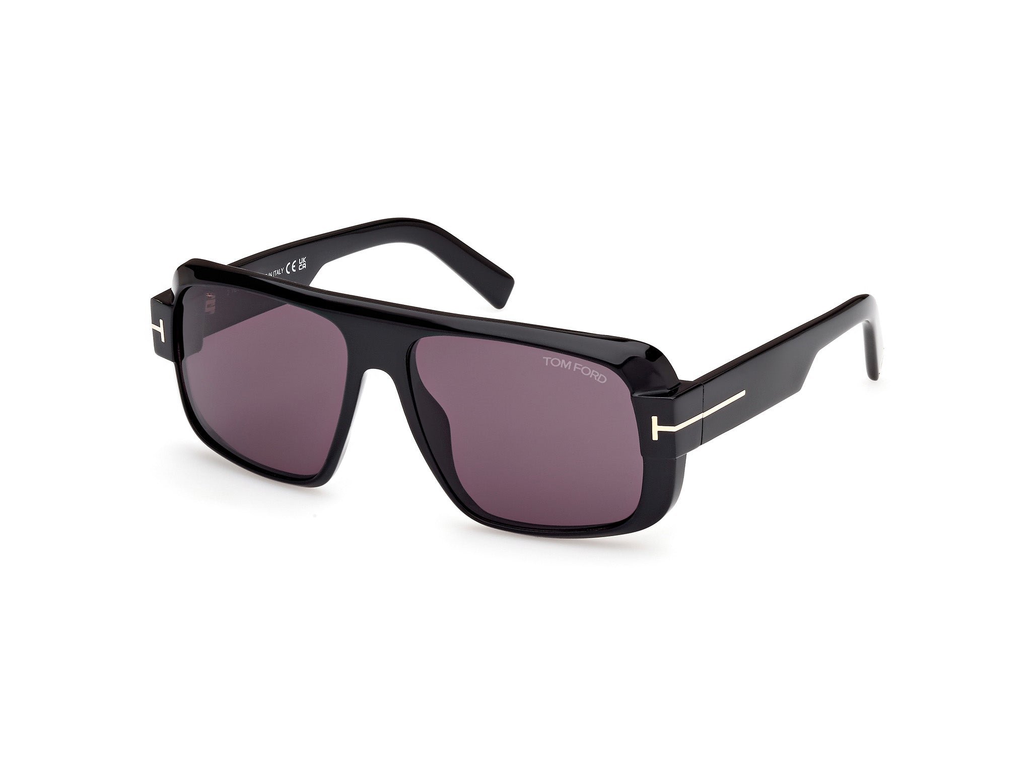 0889214479600 - TOM FORD Herren FT1101 TURNER 01A Gläser SONNENBRILLEN Acetat Schwarz Grau Quadratisch Normal