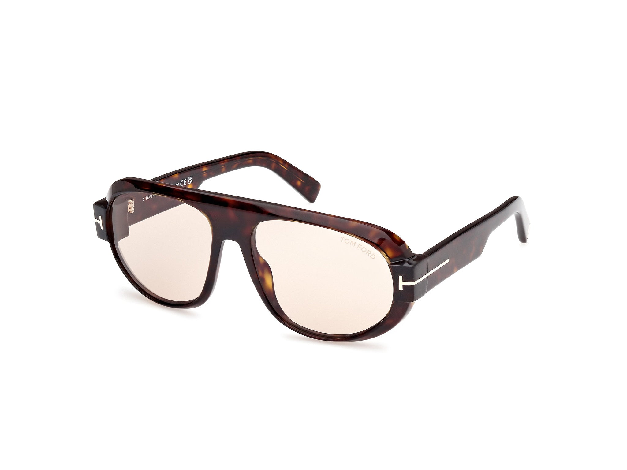 0889214479655 - TOM FORD Herren FT1102 BLAKE-02 52E Gläser SONNENBRILLEN Acetat Havanna Braun Pilot Photochromatisch