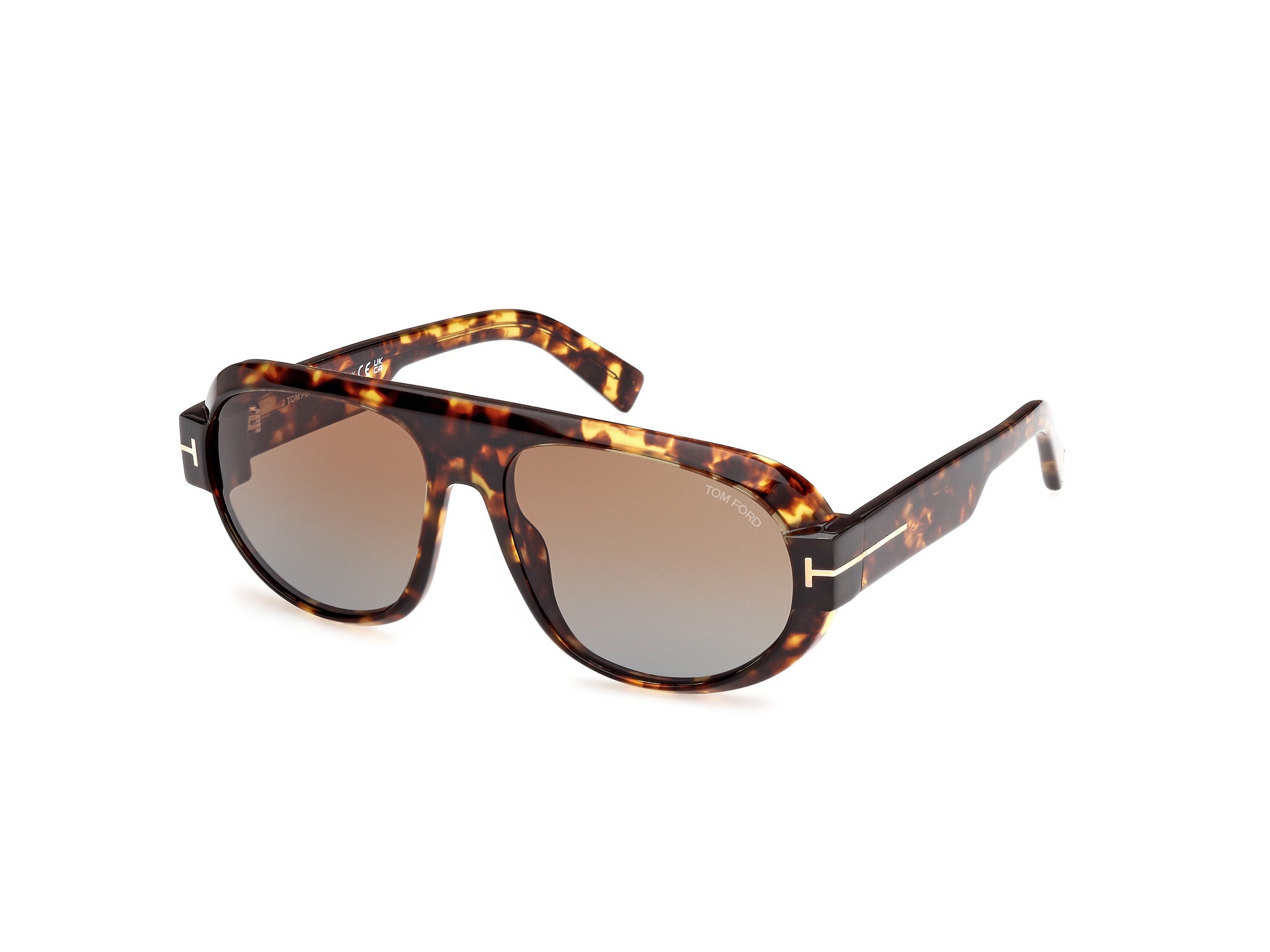 0889214479662 - TOM FORD Herren FT1102 BLAKE-02 52F Gläser SONNENBRILLEN Acetat Havanna Braun Pilot Normal Schattiert