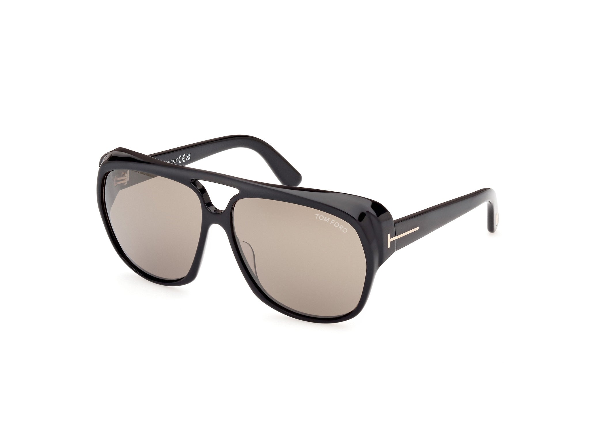 0889214479679 - TOM FORD Mann Ft1103 Jayden 01l Gläser SONNENBRILLEN Plastik Schwarz Braun Hocken Normal Gespiegelt