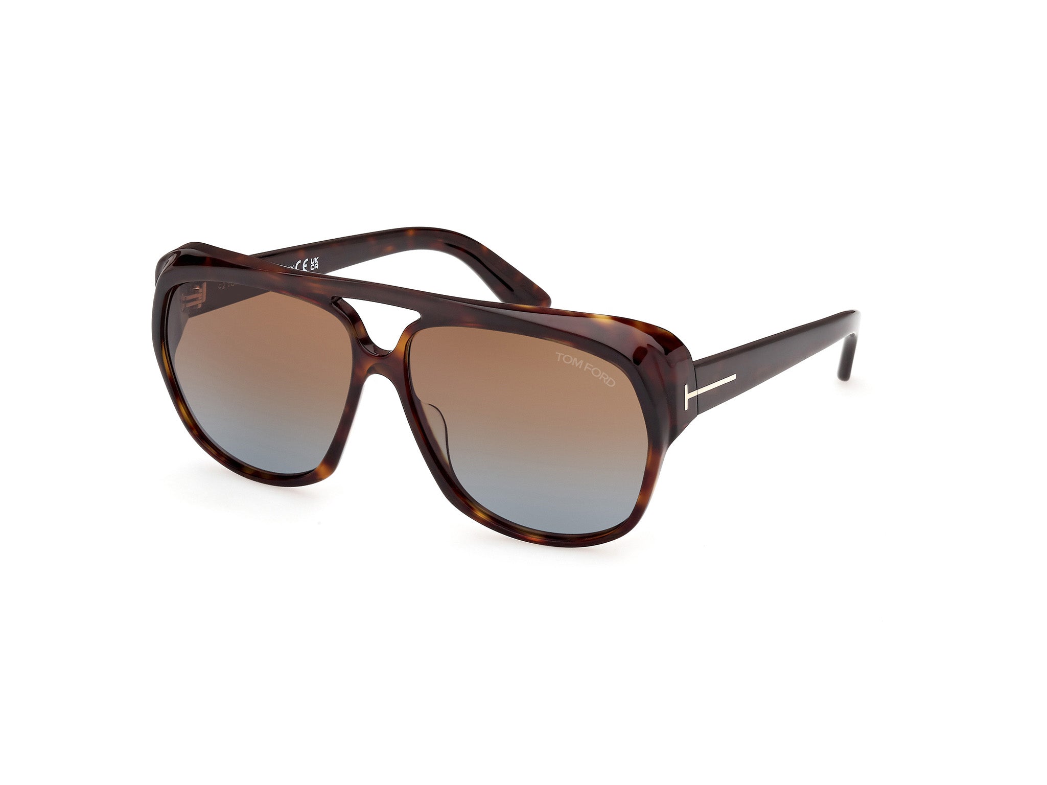 0889214479693 - TOM FORD Mann Ft1103 Jayden 52f Gläser SONNENBRILLEN Plastik Havanna Braun Hocken Normal Schattiert