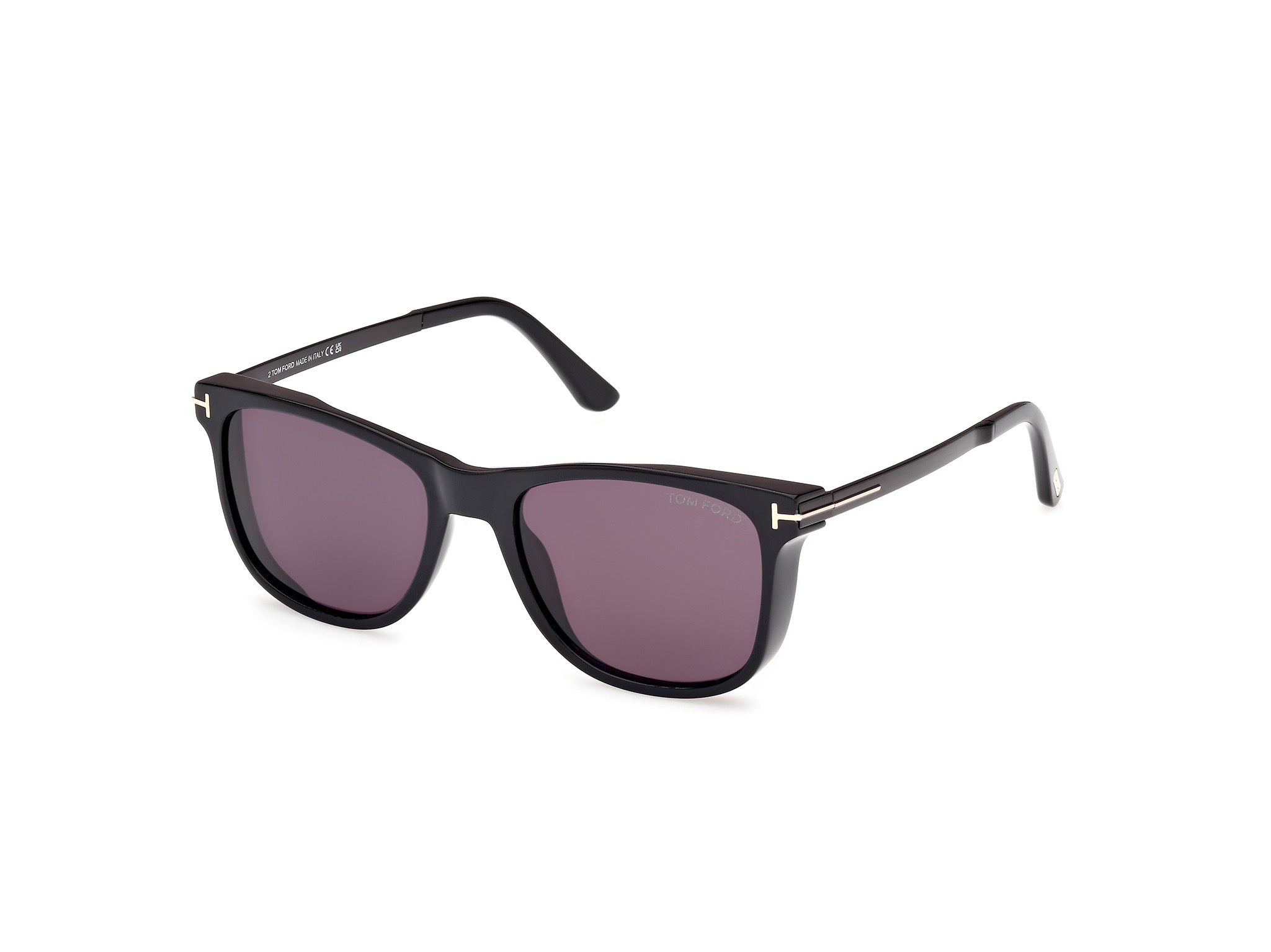 0889214479709 - TOM FORD Herren FT1104 SINATRA 01A Gläser SONNENBRILLEN Acetat Schwarz Grau Quadratisch Normal