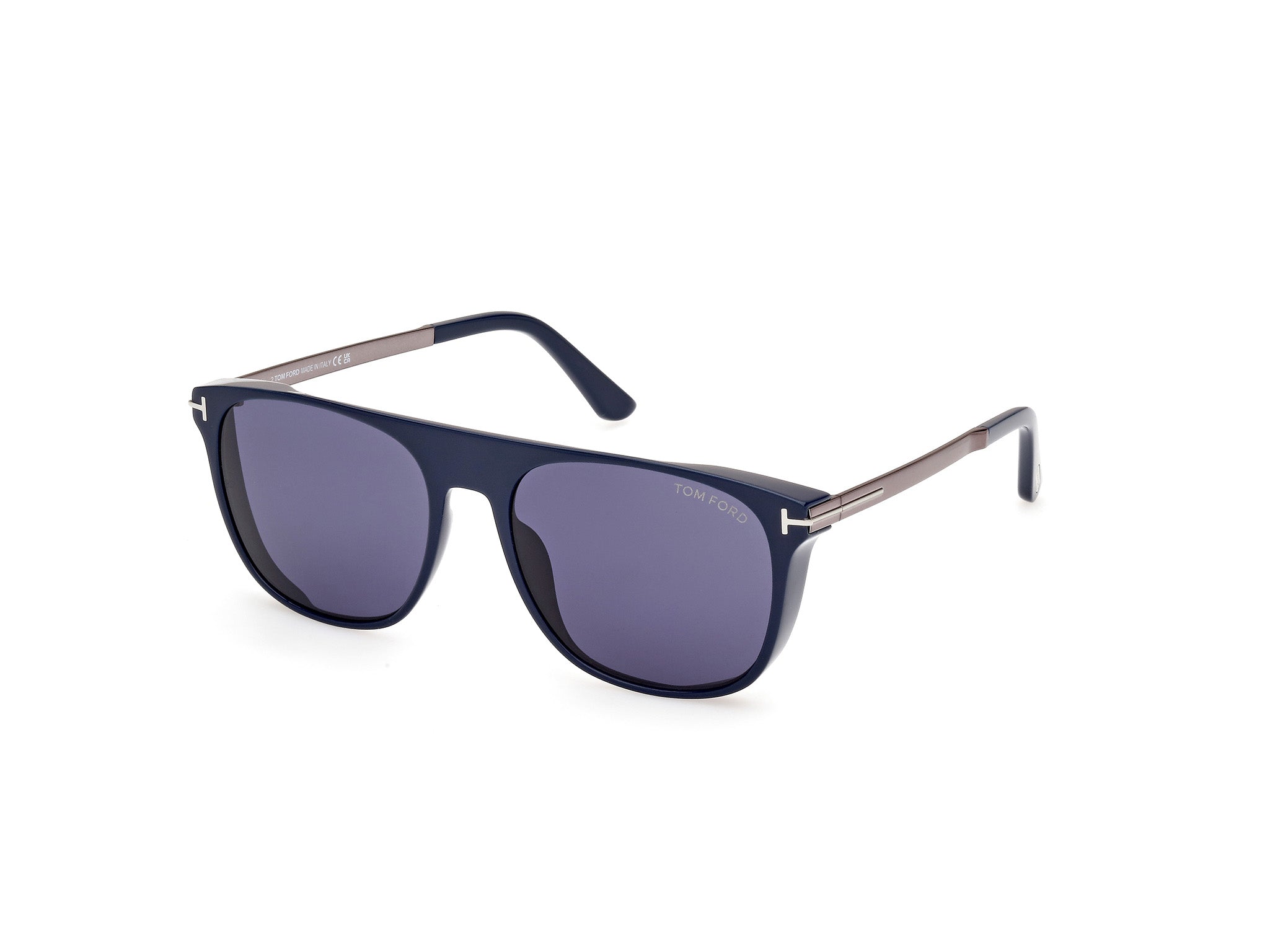 0889214479778 - TOM FORD Herren FT1105 LIONEL-02 90V Gläser SONNENBRILLEN Acetat Blau Blau Quadratisch Normal