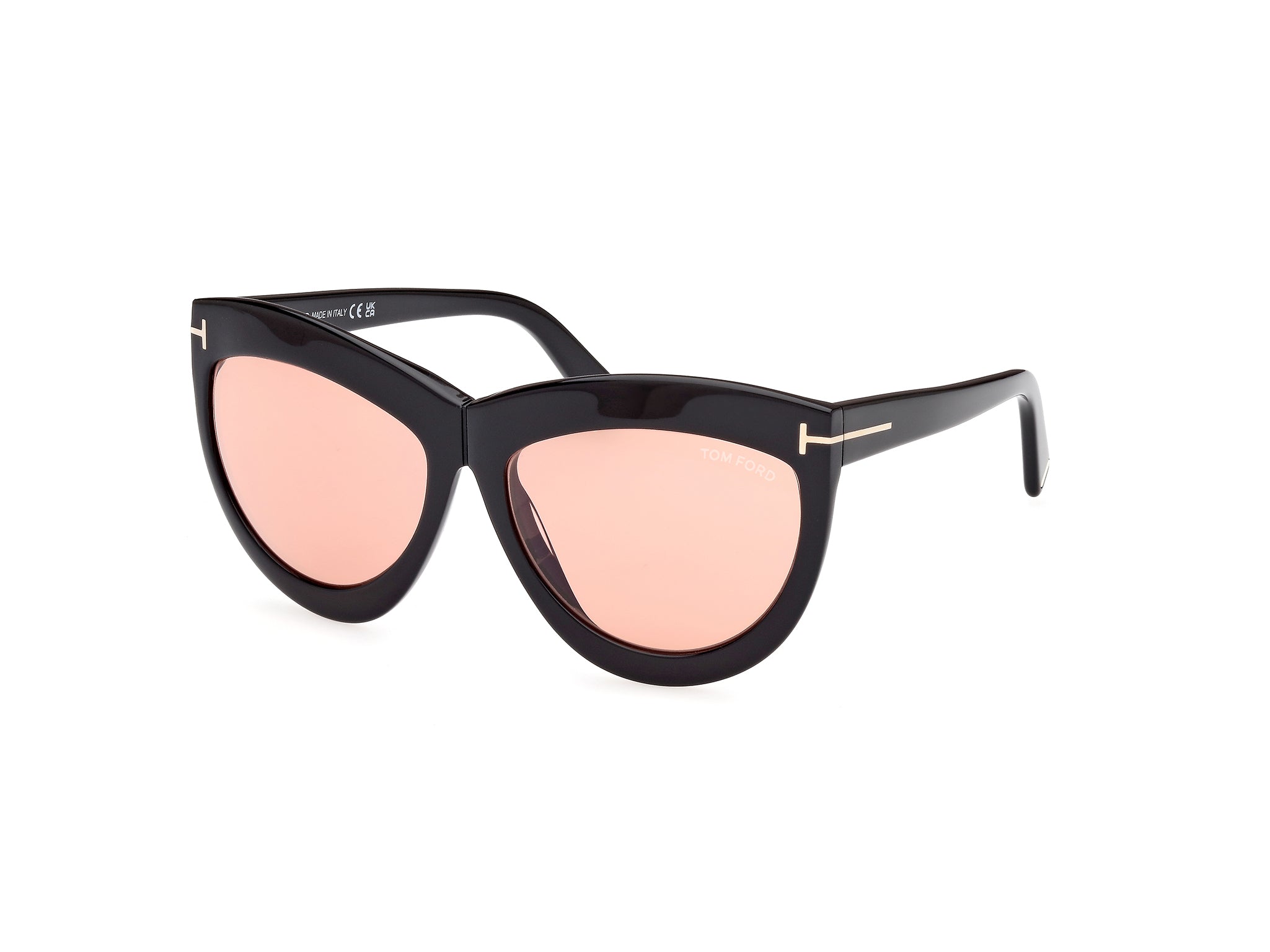 0889214479853 - TOM FORD Damen FT1112 DORIS 01E Gläser SONNENBRILLEN Acetat Schwarz Braun Maske Photochromatisch