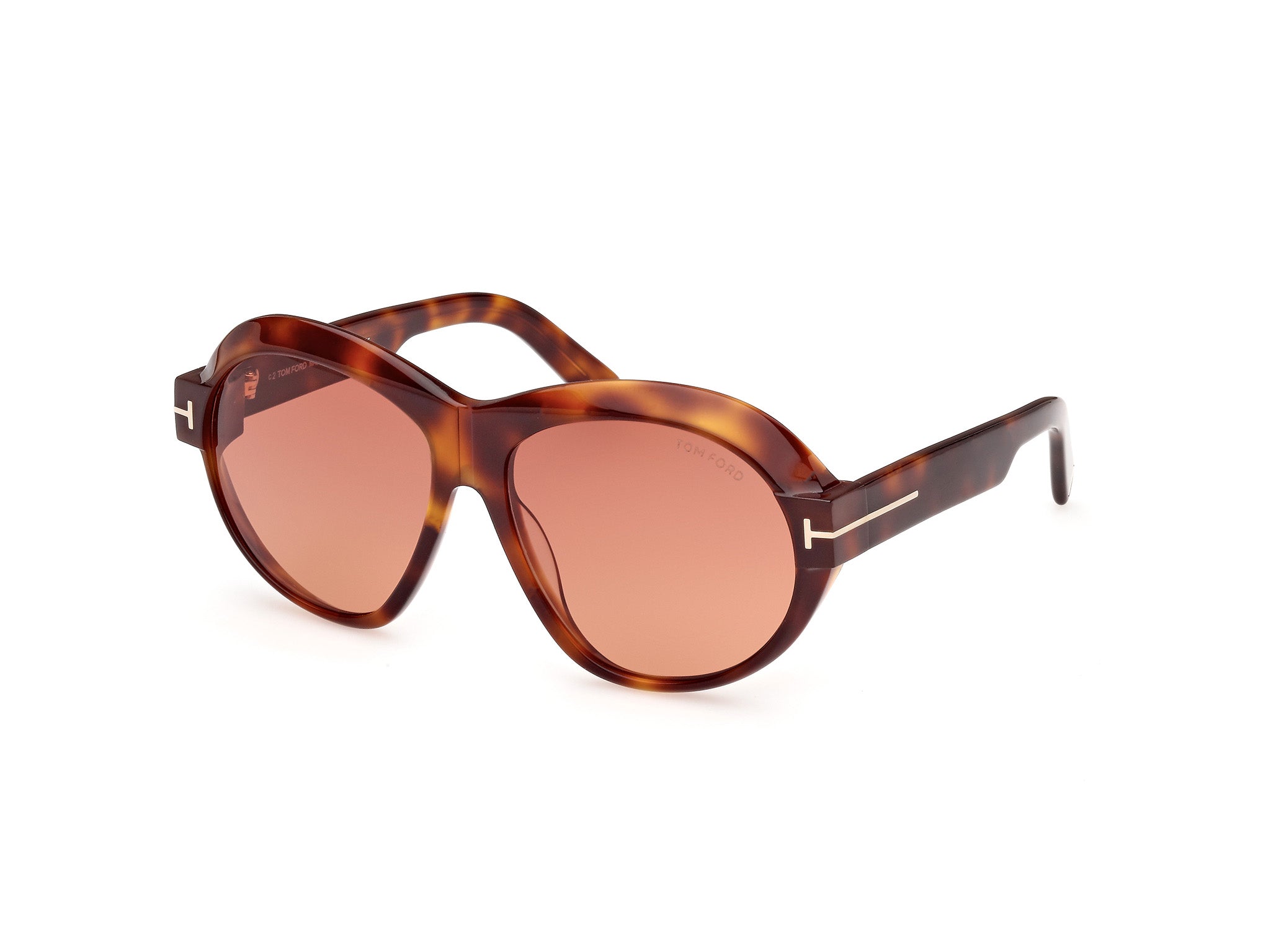 0889214479891 - TOM FORD Frau Ft1113 Ingner 53t Gläser SONNENBRILLEN Acetato Havana Bordeaux Kreisel Normal