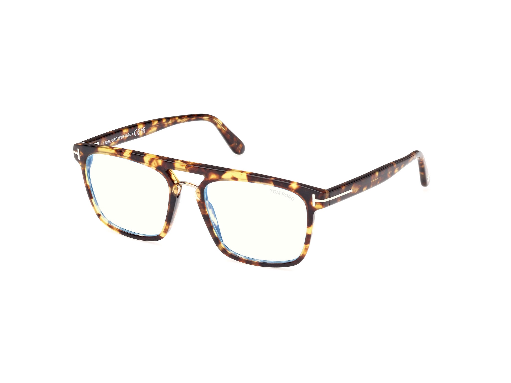 0889214488657 - TOM FORD Herren FT5942-B 53 Rahmen von BRILLEN Acetat Havanna  Quadratisch Normal