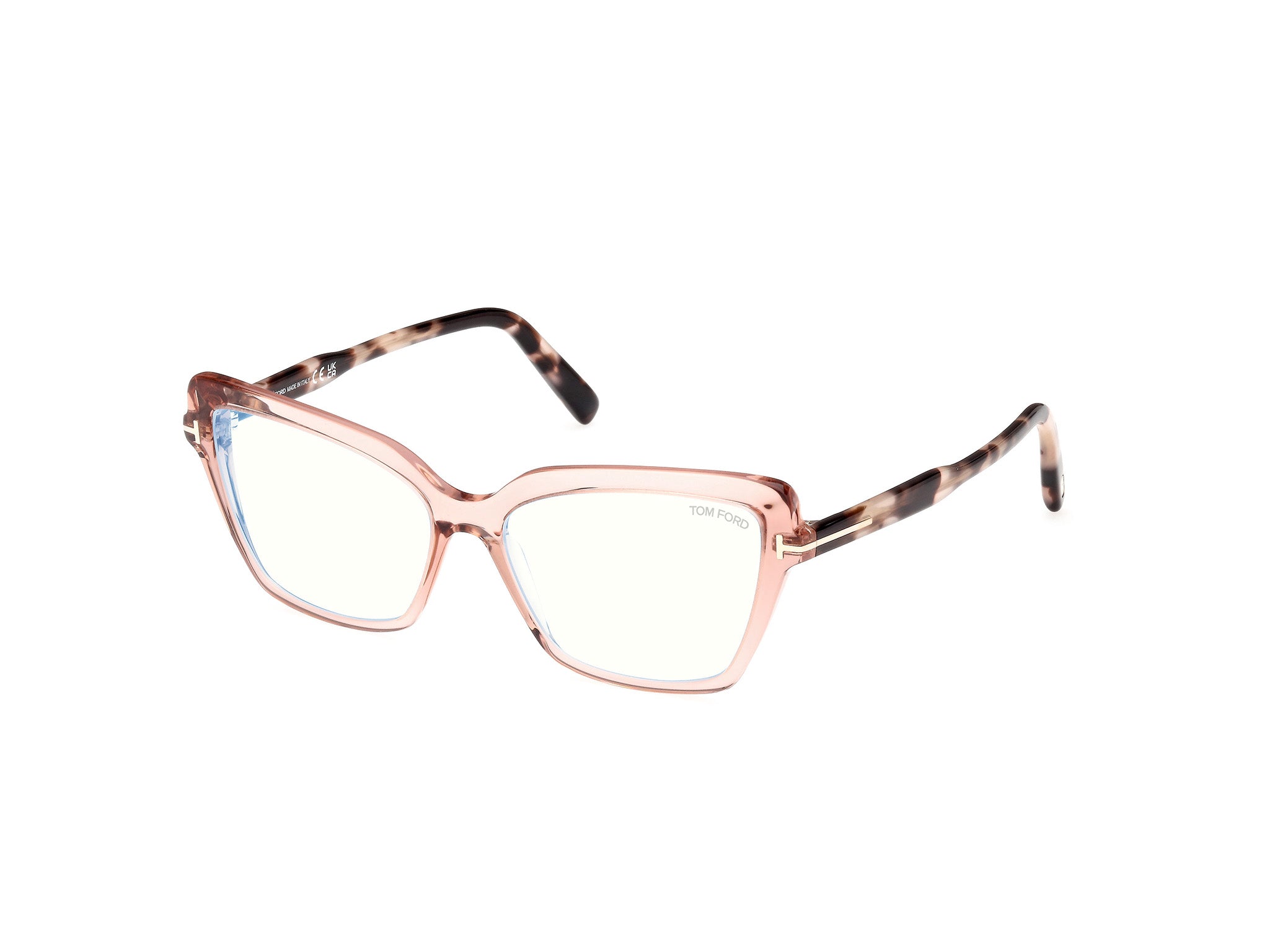 0889214488831 - TOM FORD Frau FT5948-B 072 Rahmen von BRILLEN Plastik Rose  Katzenauge Normal