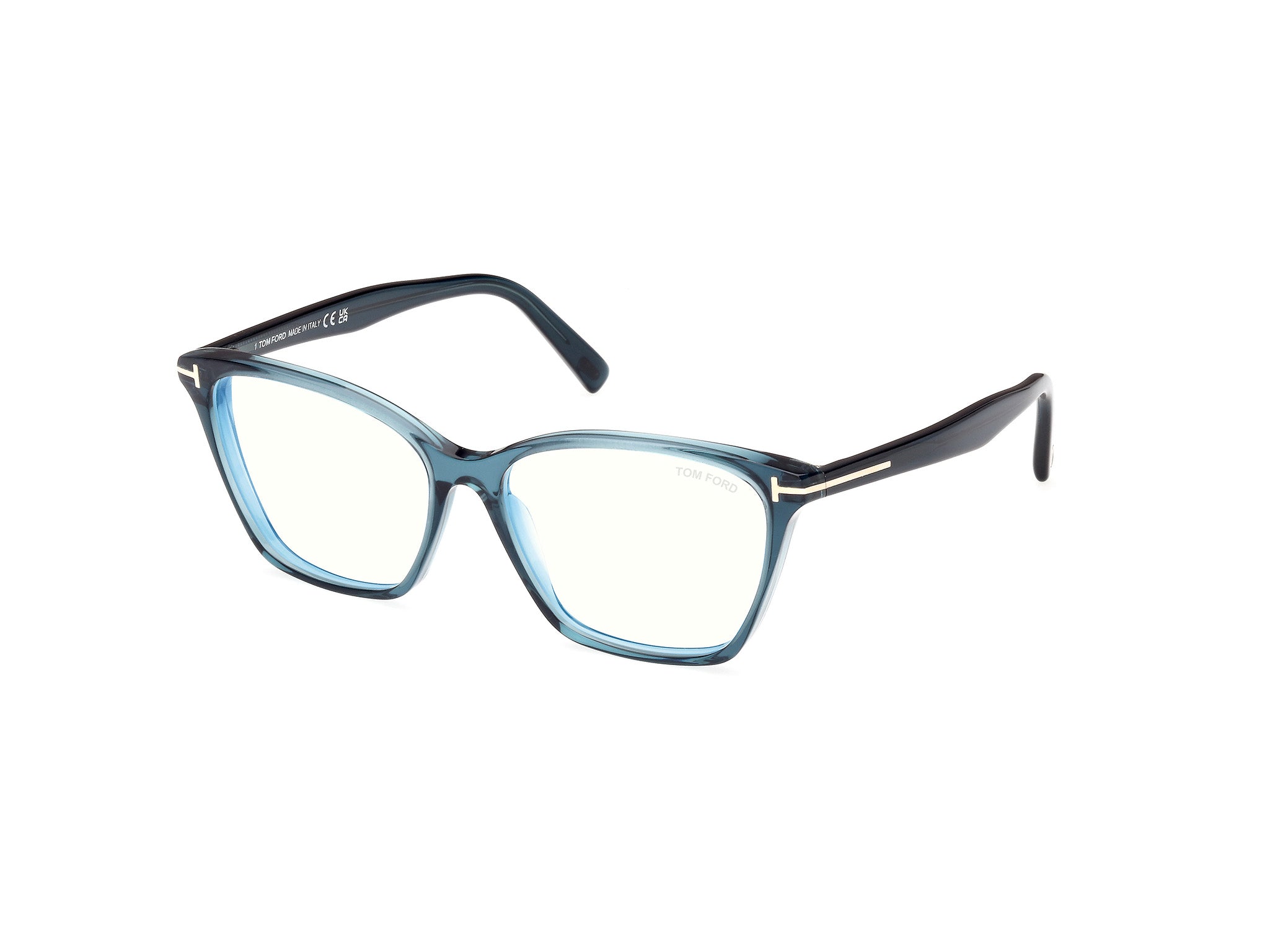 0889214488886 - TOM FORD Frau FT5949-B 092 Rahmen von BRILLEN Plastik Blau  Katzenauge Normal