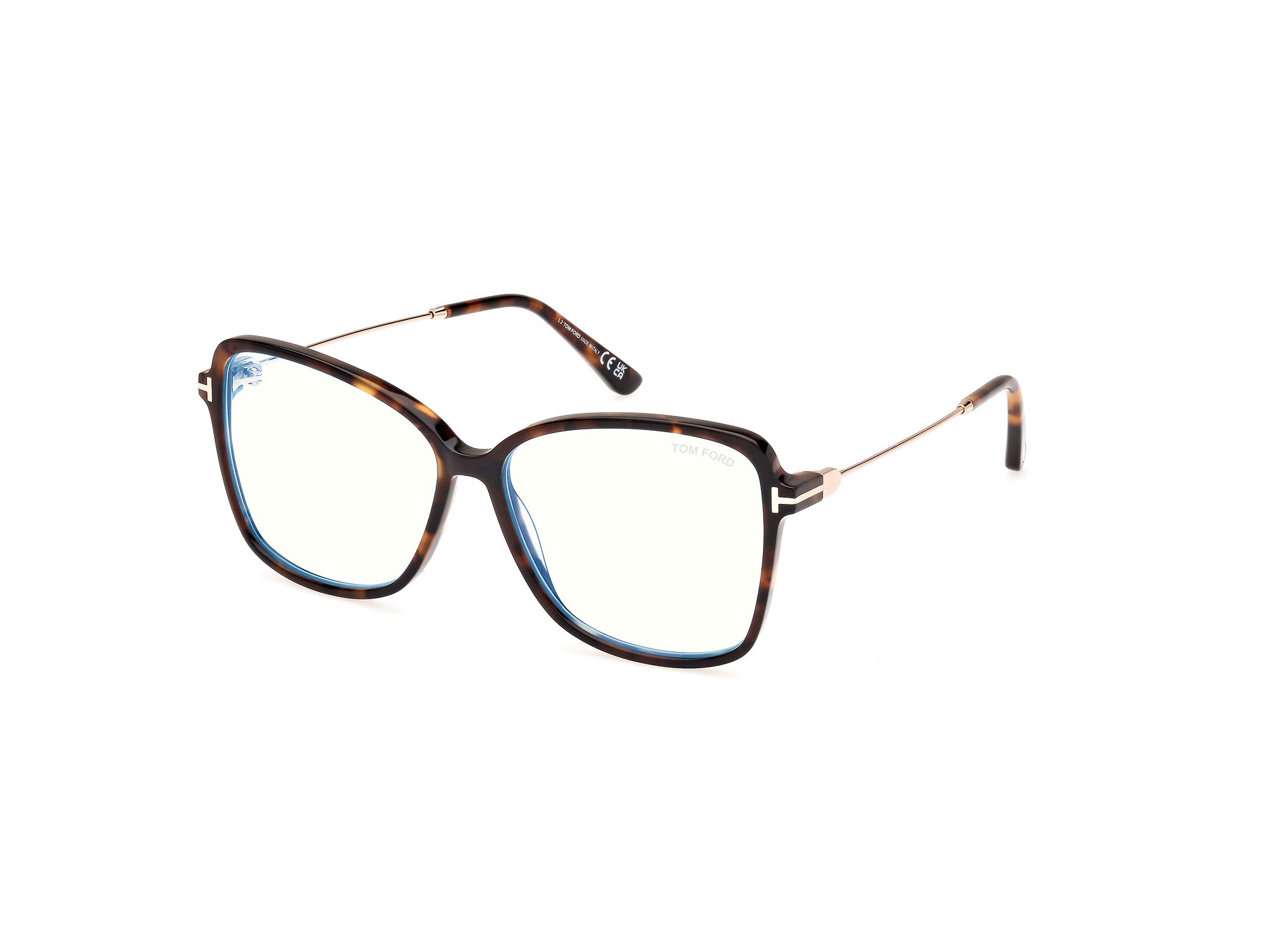 0889214489029 - TOM FORD Frau FT5953-B 052 Rahmen von BRILLEN Acetato Havanna  Schmetterling Normal