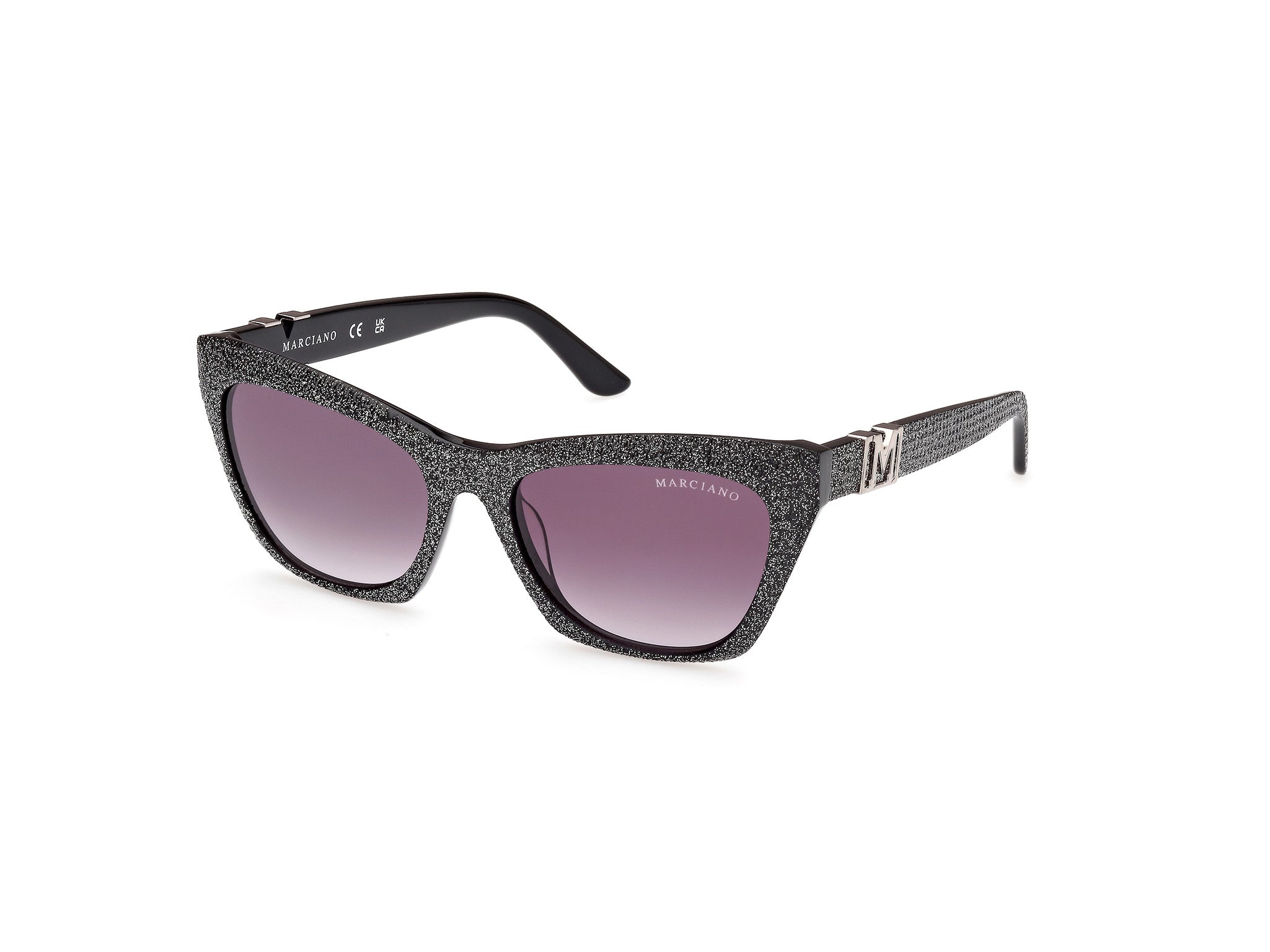 0889214490414 - Damen GM00008 01B Gläser SONNENBRILLEN Acetat Schwarz Rauch Geometrisch Normal