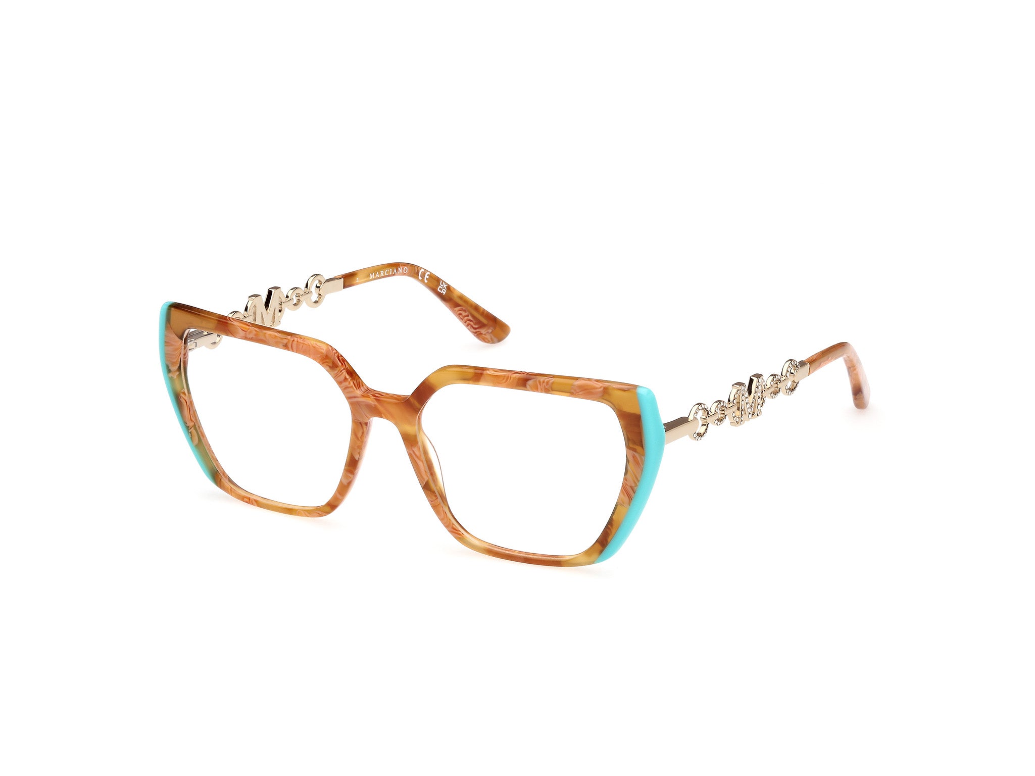 0889214490605 - Damen GM50005 56 Rahmen von BRILLEN Acetat Havanna  Geometrisch Normal