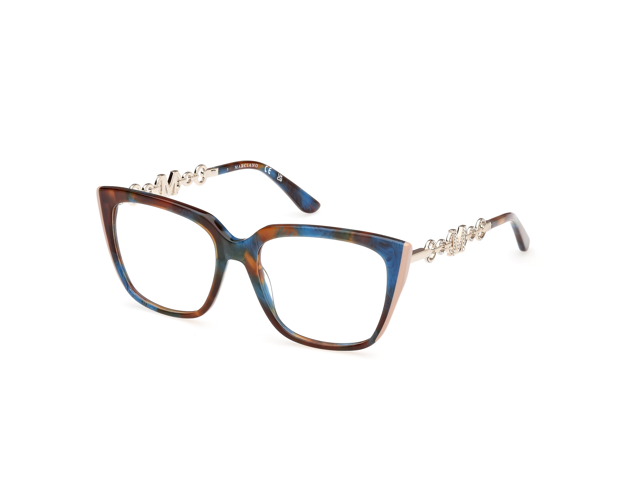 0889214490667 - Frau GM50007 092 Rahmen von BRILLEN Acetato Blu  Katzenauge Normal