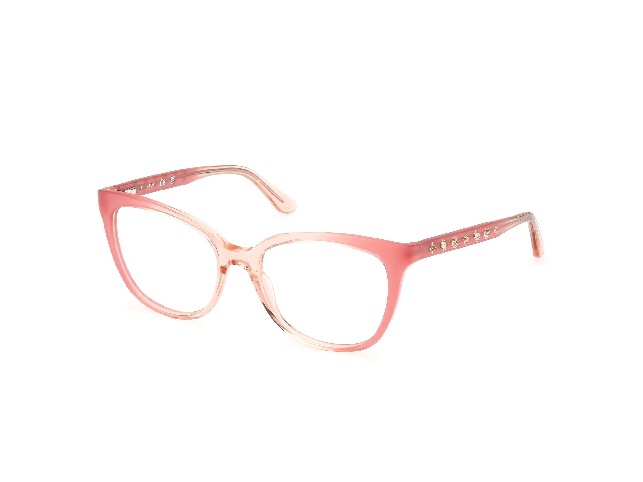0889214494467 - Damen GU50114 074 Rahmen von BRILLEN Acetat Rosa  Quadratisch Normal