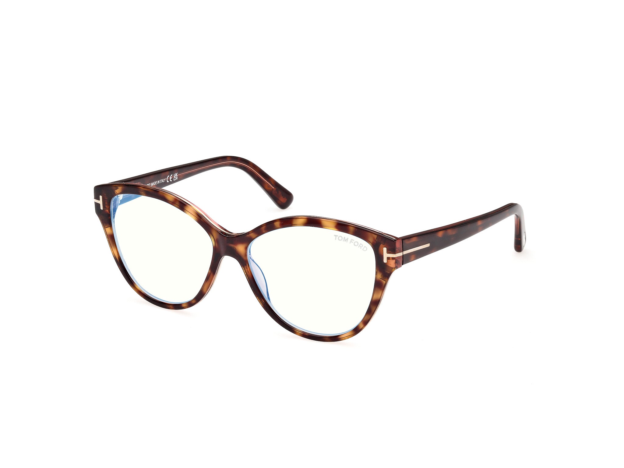 0889214496164 - TOM FORD Frau FT5954-B 56 Rahmen von BRILLEN Acetato Havana  Katzenauge Normal