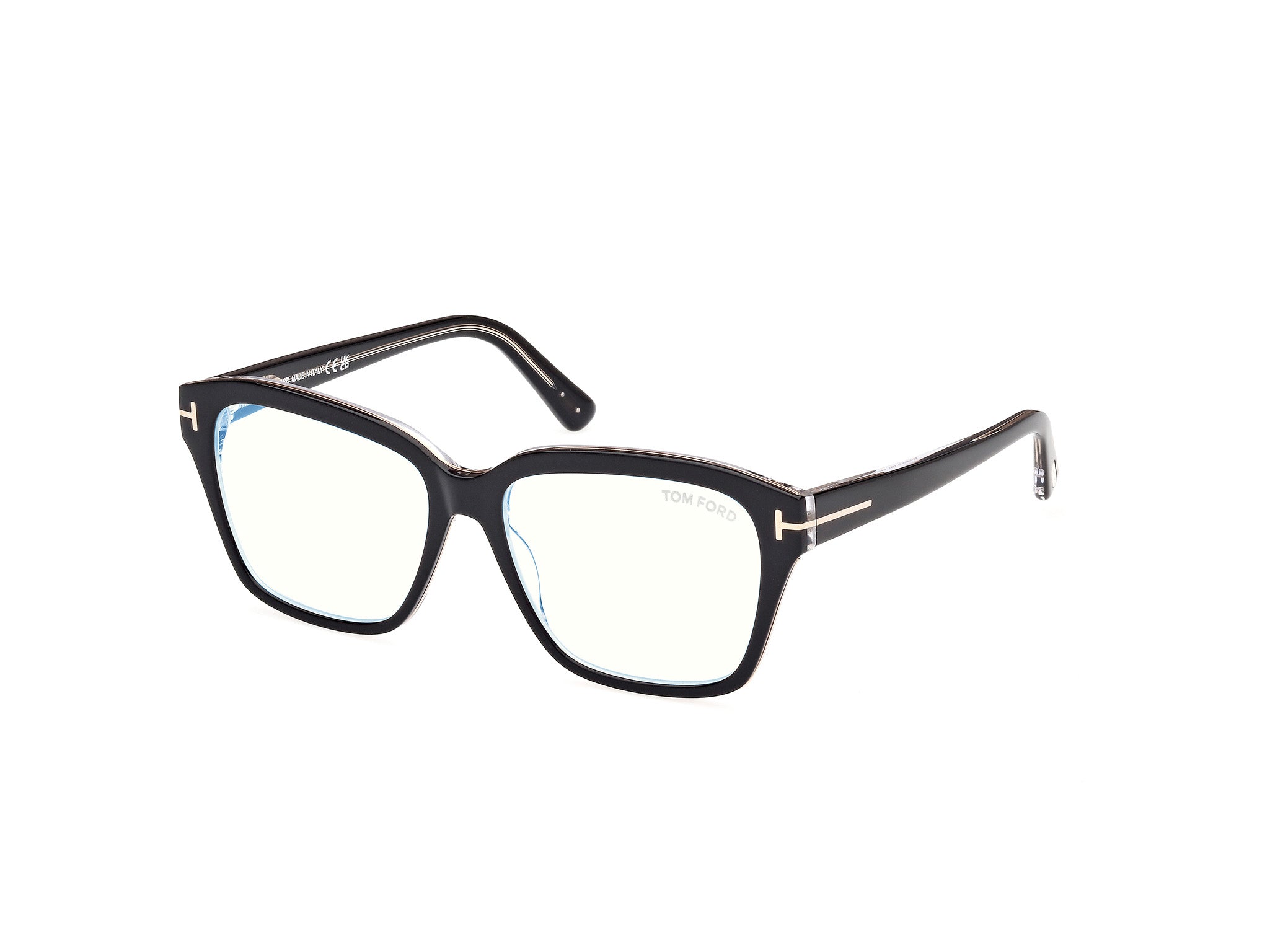 0889214496171 - TOM FORD Damen FT5955-B 3 Rahmen von BRILLEN Acetat Schwarz  Quadratisch Normal