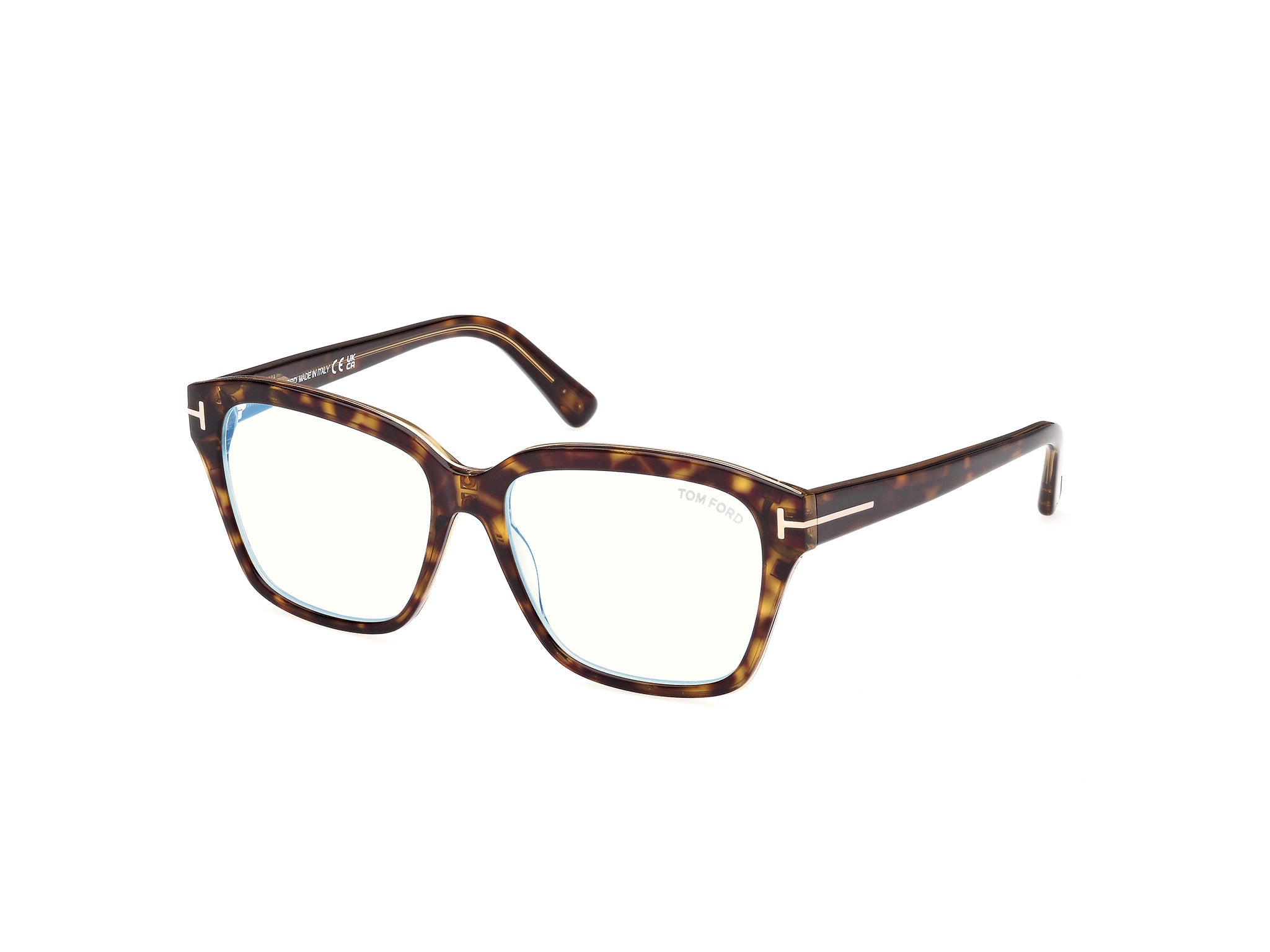 0889214496188 - TOM FORD Damen FT5955-B 55 Rahmen von BRILLEN Acetat Havanna  Quadratisch Normal