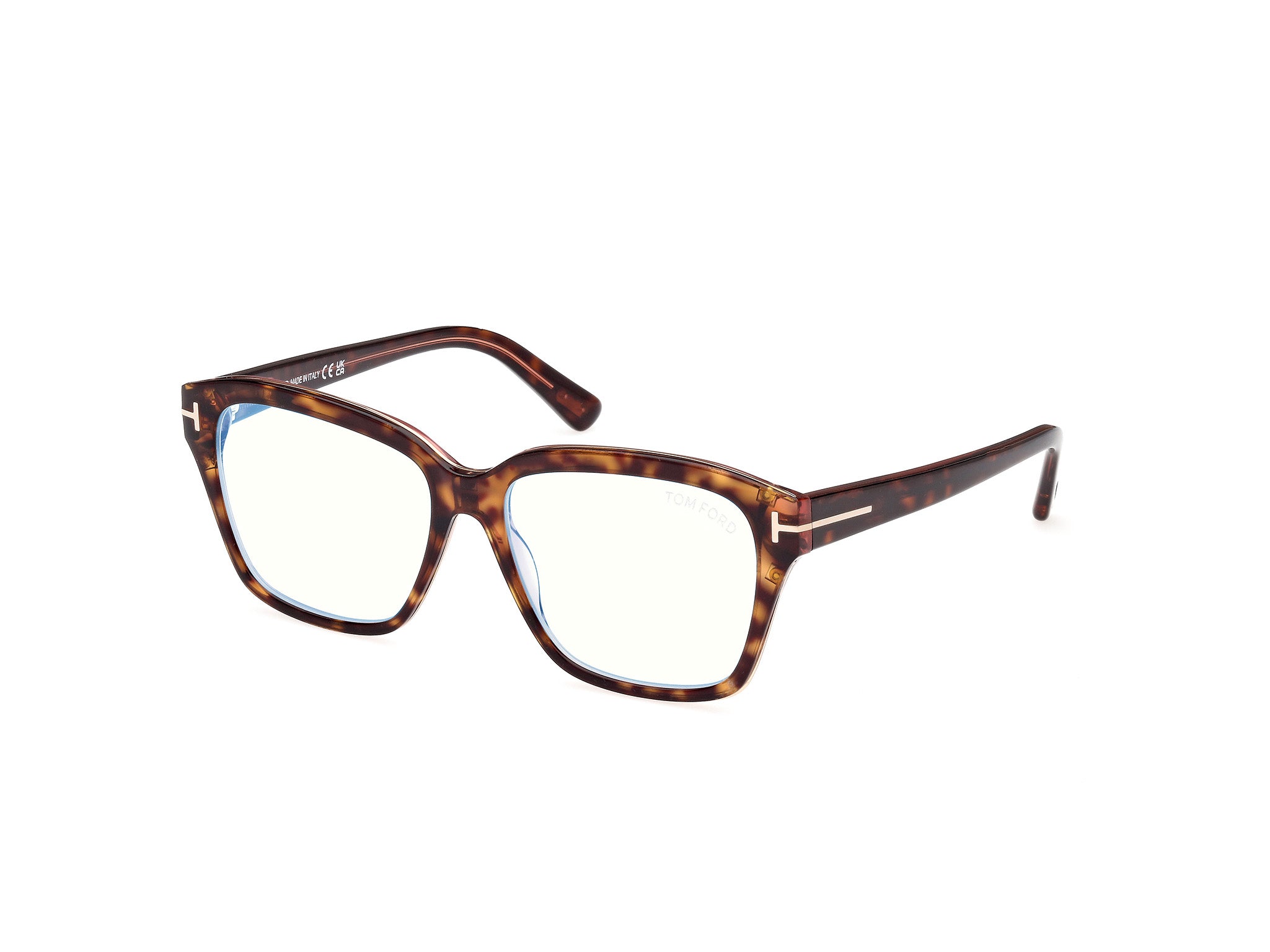 0889214496195 - TOM FORD Damen FT5955-B 56 Rahmen von BRILLEN Acetat Havanna  Quadratisch Normal