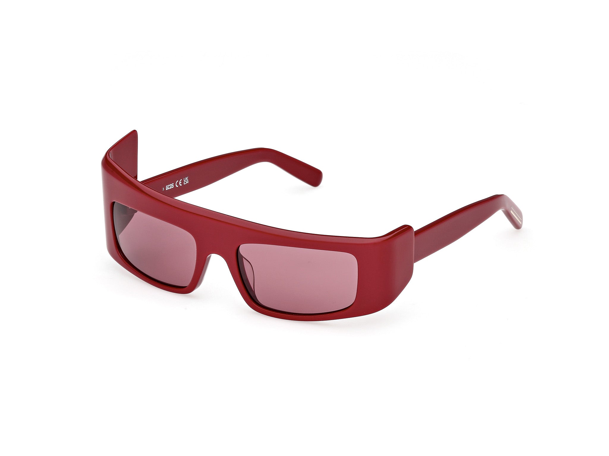 0889214496980 - Unisex GD0043 66s Gläser SONNENBRILLEN Acetato Rosso Bordeaux Geometrica Normal