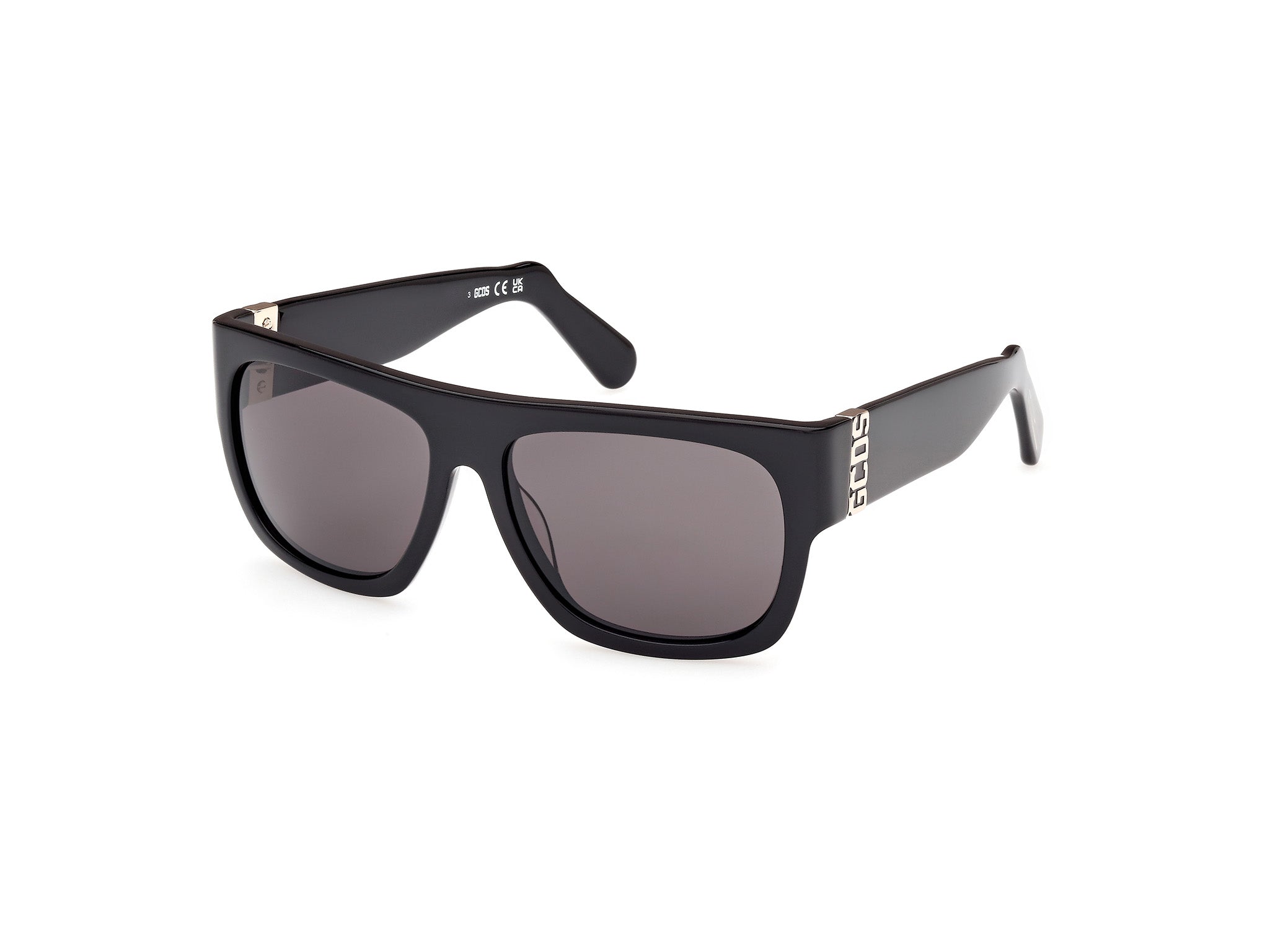 0889214497109 - Unisex GD0044 01A Gläser SONNENBRILLEN Acetat Schwarz Rauch Geometrisch Normal