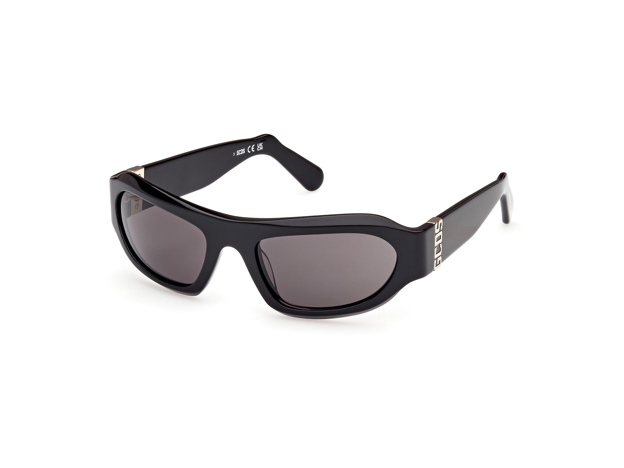 0889214497130 - Unisex GD0045 01A Gläser SONNENBRILLEN Acetat Schwarz Rauch Geometrisch Normal