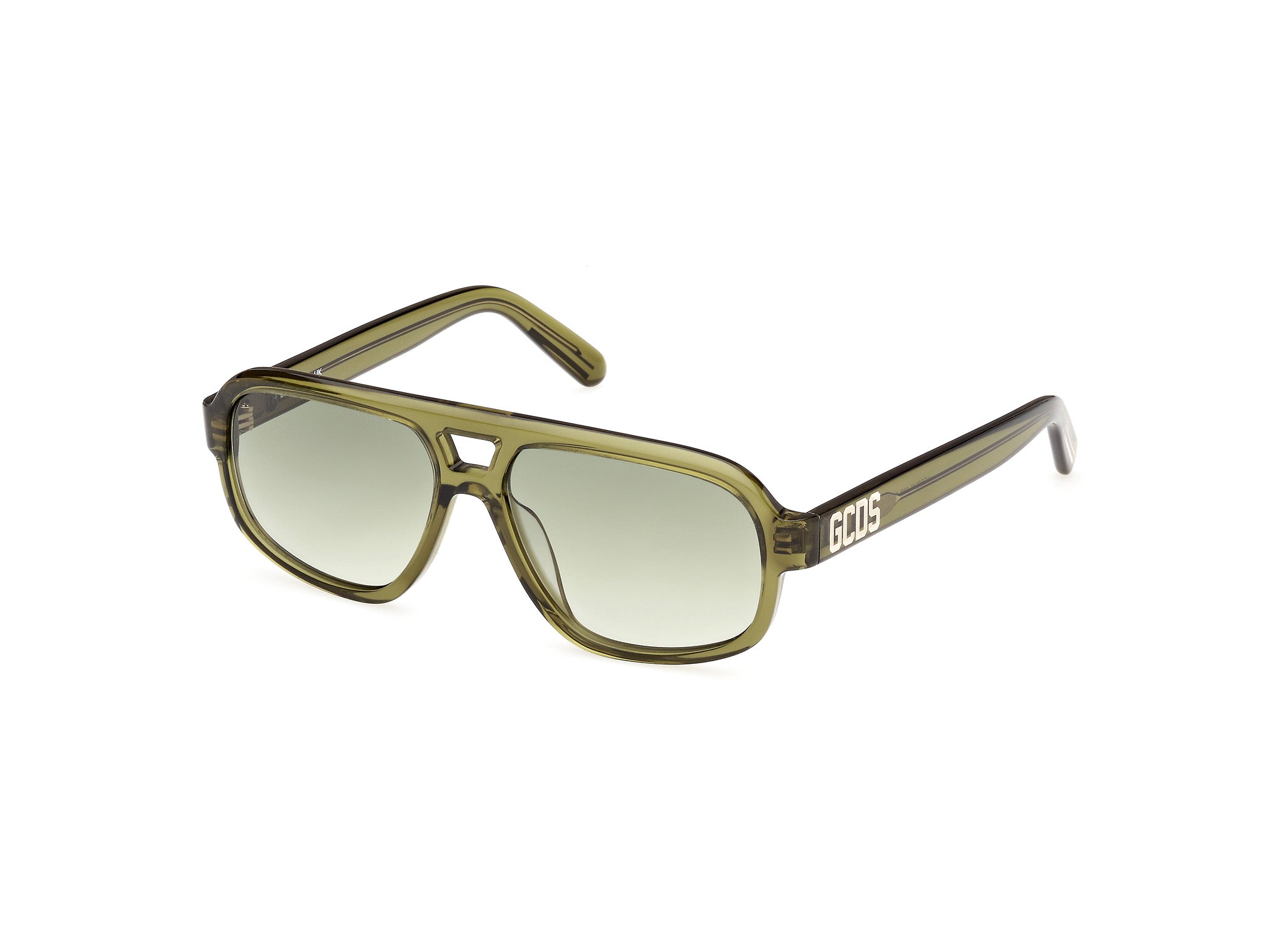 0889214497208 - Unisex GD0046 93p Gläser SONNENBRILLEN Acetato Verde Verde Pilot Normal